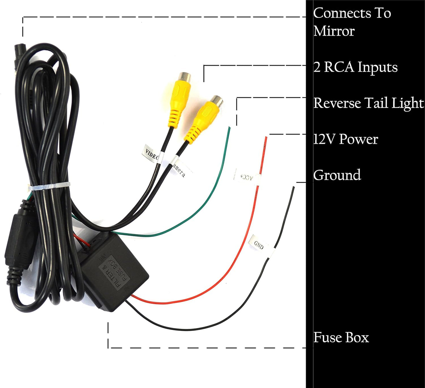 Master Tailgaters 10.5" OEM Rear View Mirror with 4.3" LCD Screen | Rearview Universal Fit Mount | Auto Adjusting Brightness LCD | Anti Glare | Full Original Mirror Replacement | Easy to Install