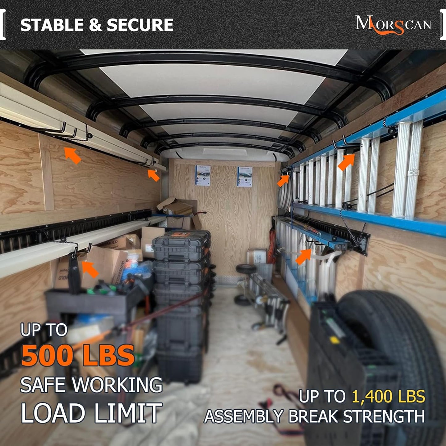 10 Pack E Track Double J Hooks, Heavy Duty Black Large Steel Shovel/Tool Hanger for Store Long Handled Tools, E Track Tie Down Accessories for Trailers, Trucks, Garden Tools Organizers Storage