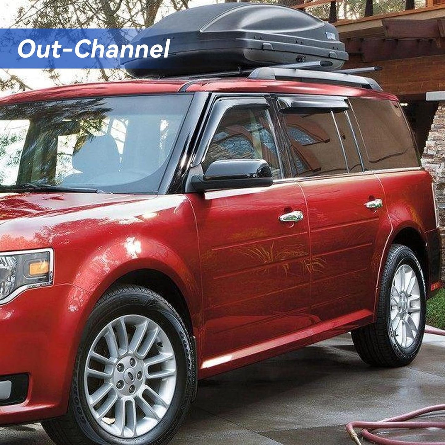 Window Visors Rain Guards Shield for 2009-2019 Ford Flex, Out-Channel Window Vent Wind Deflectors Visors Shades for 09-19 Ford Flex