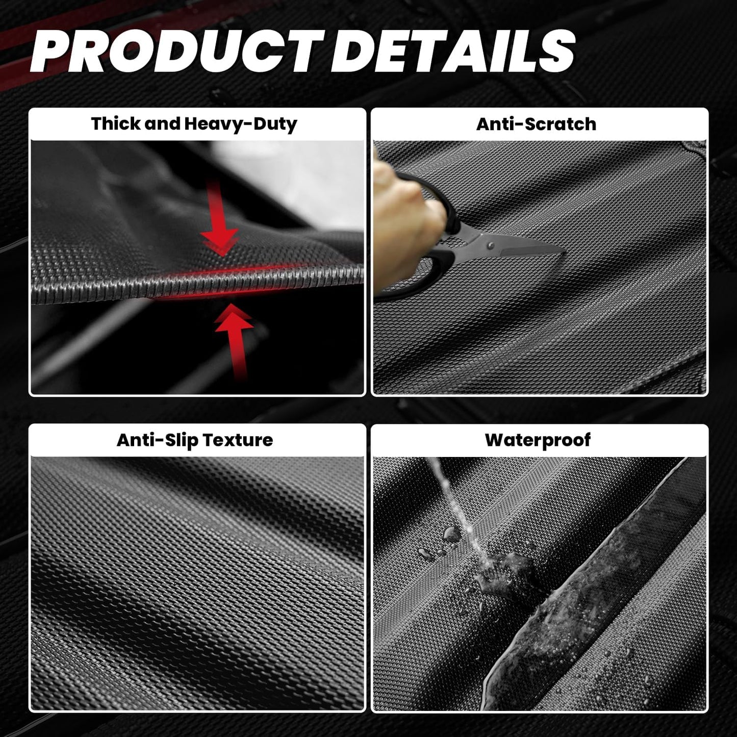 LASFIT Bed Mat 2007-2018 for Chevy Silverado/GMC Sierra 1500 (Only Fit 6.5FT Bed, Not Fit 5.8 FT/8.1FT Bed) & 2007-2019 Silverado/Sierra 2500HD & 2011-2019 3500HD, 2007 New Body Only
