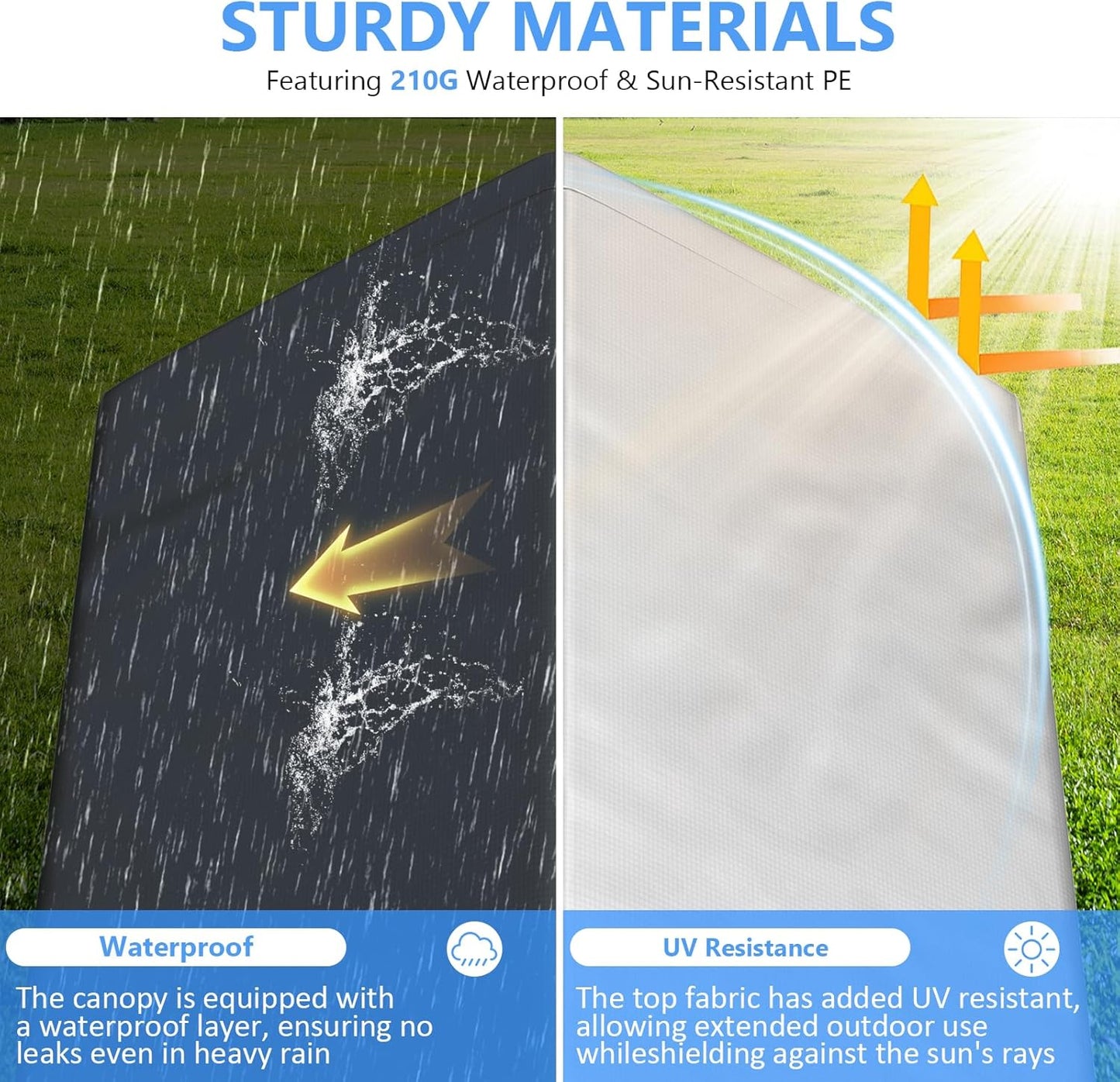 8x10 ft Carport Heavy Duty Tent with Roll-up Windows, Portable Garage with Galvanized Steel Tubes, Car Canopy All-Season Tarp for Car Boat Truck Motorcycle