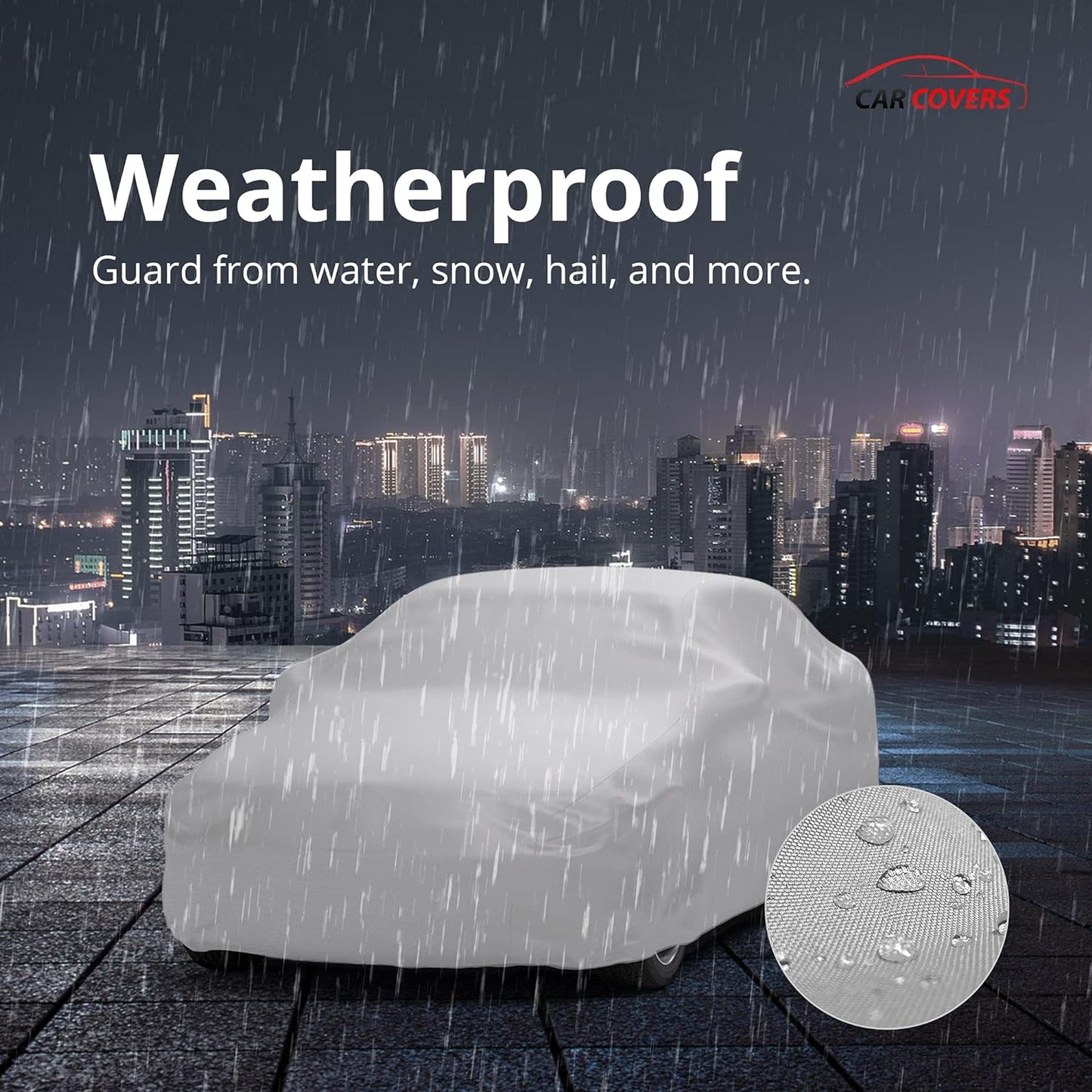 Car Covers Weatherproof Max Car Cover & Warranty Compatible with Porsche 1975-1989 911 Turbo (Type 930) – Outdoor Cover Theft Cable Lock Car Accessories Better Than Waterproof