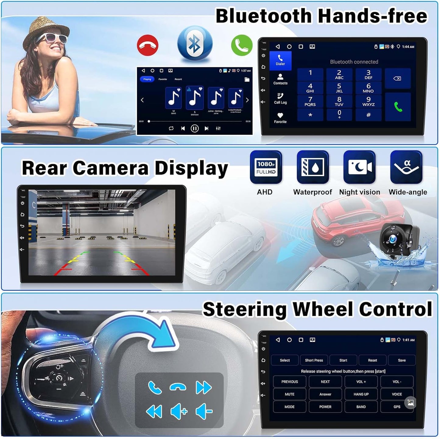 UNITOPSCI 4G+64G Radio for Subaru Forester WRX Impreza 2015-2018 Android Car Stereo CarPlay Android Auto Bluetooth 5.0 GPS 9 Inch 1280 * 720 Touchscreen DSP 32 EQ FM/RDS WiFi SWC Backup Camera Mic