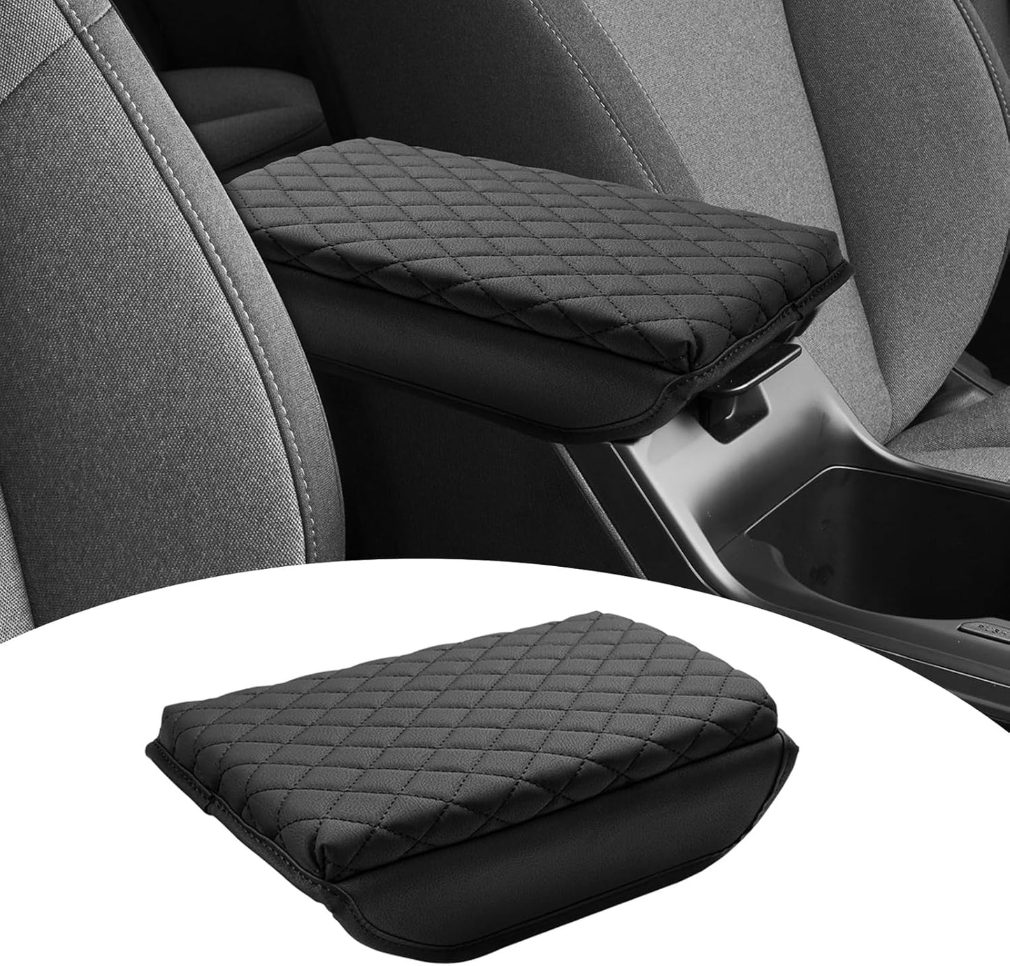 Shademax Custom for 2026 2025 Kia K4 Center Console Cover, Armrest Cover for K4 EX/LX/GT-Line/GT-Line Turbo Arm Rest Cushion Pad K4 Accessories 2025 Leather Middle Console Cover Armrest Box Protector