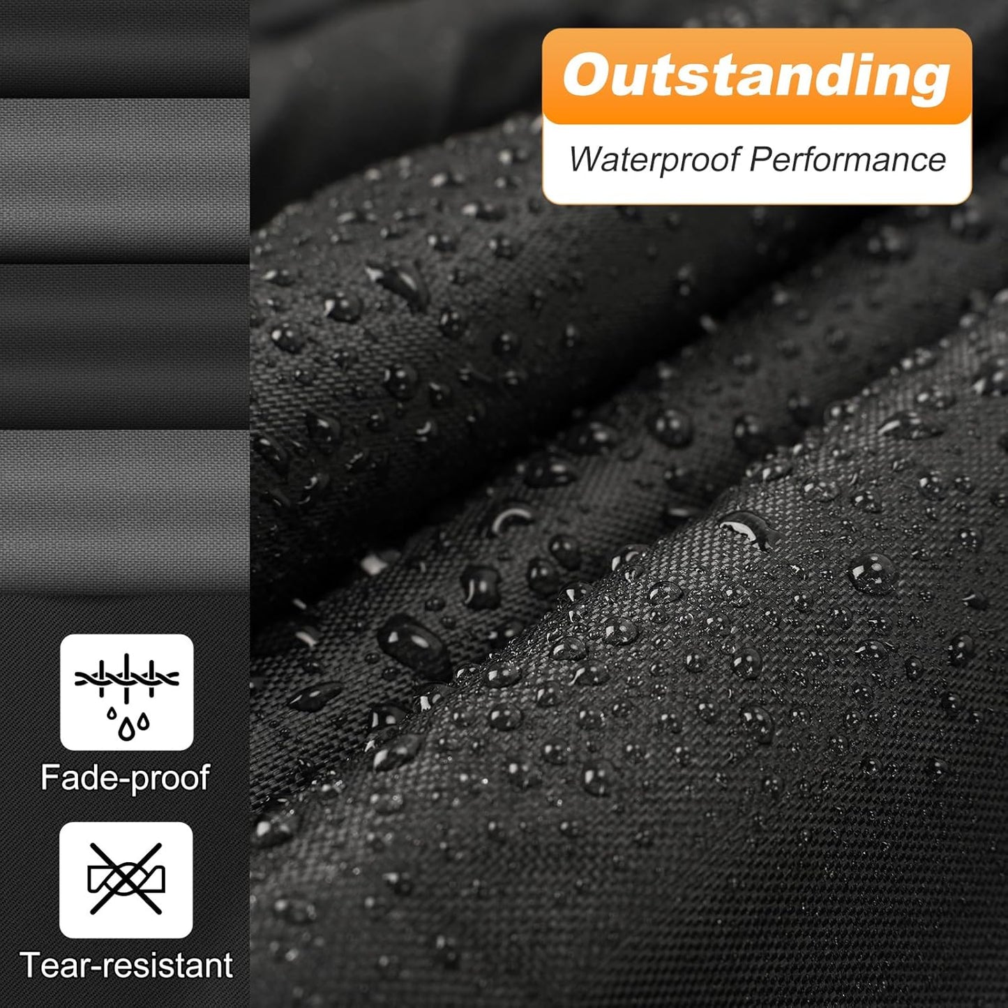 QUNSUNUS Waterproof Car Cover for C4 Corvette 1984-1996, Outdoor Car Covers with Zipper, All Weather Cover with Straps and Elastic Edges for Wind, Sun, UV and Dust Protection