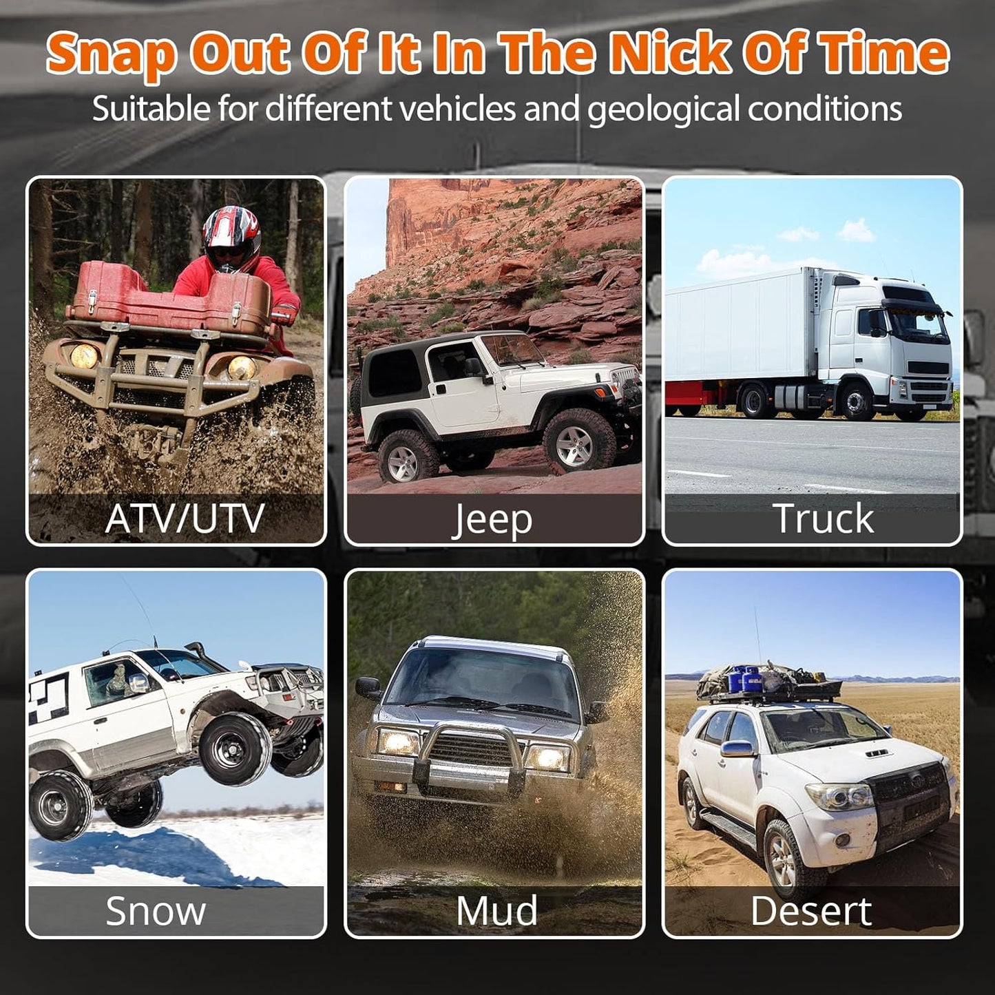 Kinetic Recovery Tow Rope: 1-1/8" x 30ft 48000LBS Snatch Strap with Soft Shackles Heavy Duty Offroad Towing Straps Kit for Trucks SUV UTV ATV Tractor Car Jeep - Green