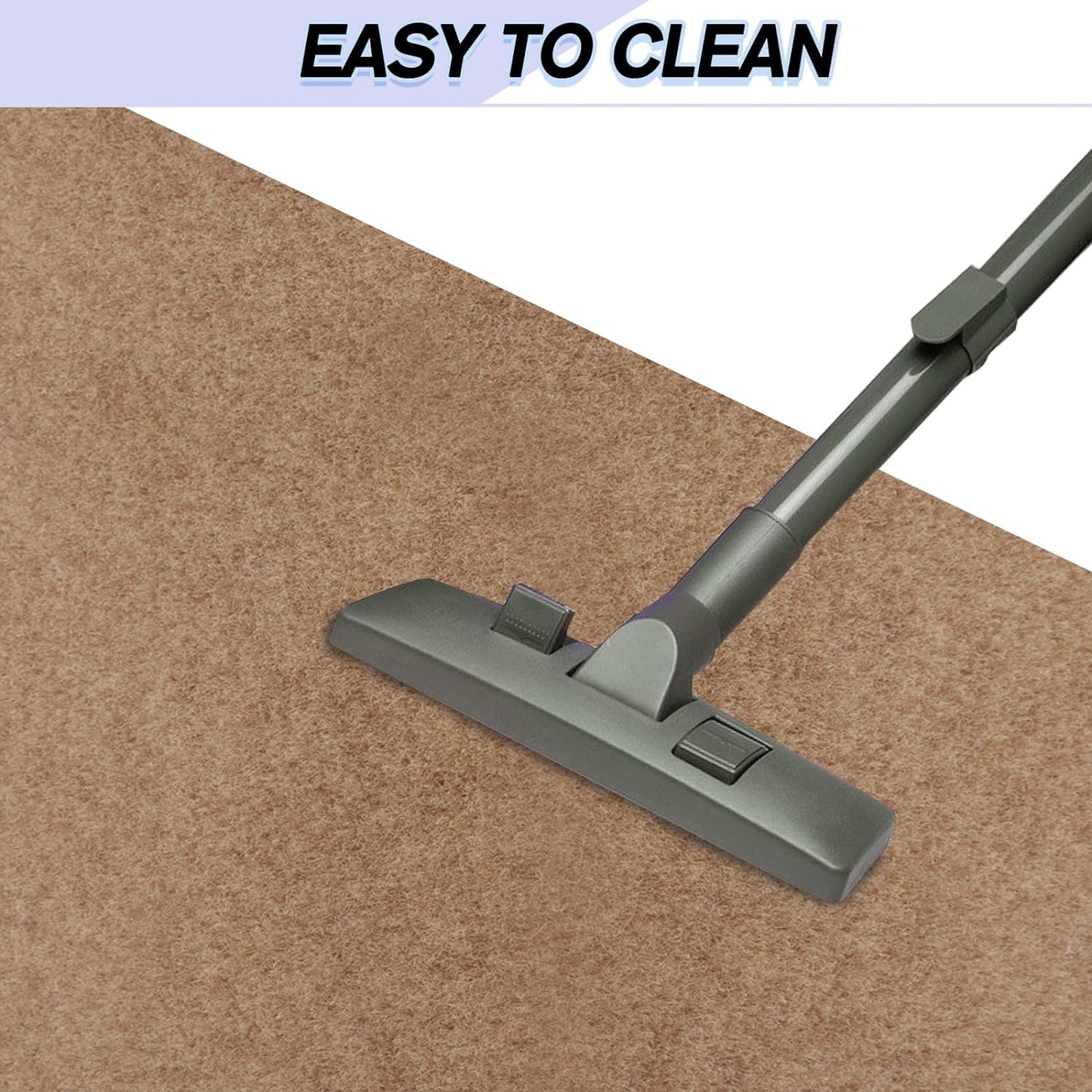 Custom Size Backed Non-Slip Area Rugs Runner, Easy Clean, Waterproof Runner Rugs for Hallway Entryway, Kitchen, Laundry, 2FT x 81FT, Beige