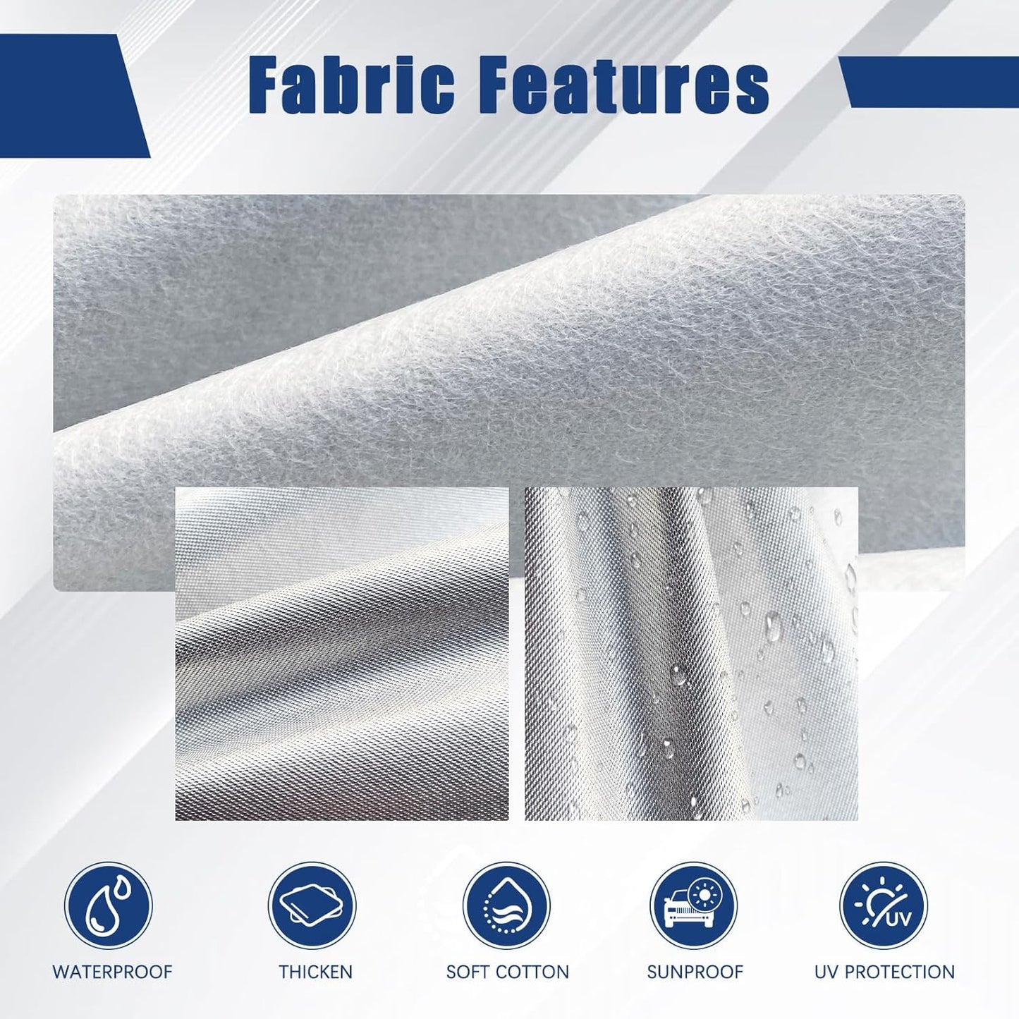 Kayme 6 Layers SUV Car Cover Custom Fit for Jeep Compass（2006-2025） Waterproof All Weather for Automobiles, Outdoor Full Cover Rain Sun UV Protection.Silver