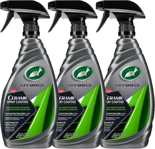 Turtle Wax 53883 Hybrid Solutions Ceramic Spray Coating, Incredible Shine and Protection for Car Paint, Extreme Water Beading, Safe for Cars, Trucks, Motorcycles, RV's and More, 16 oz. (Pack of 3)