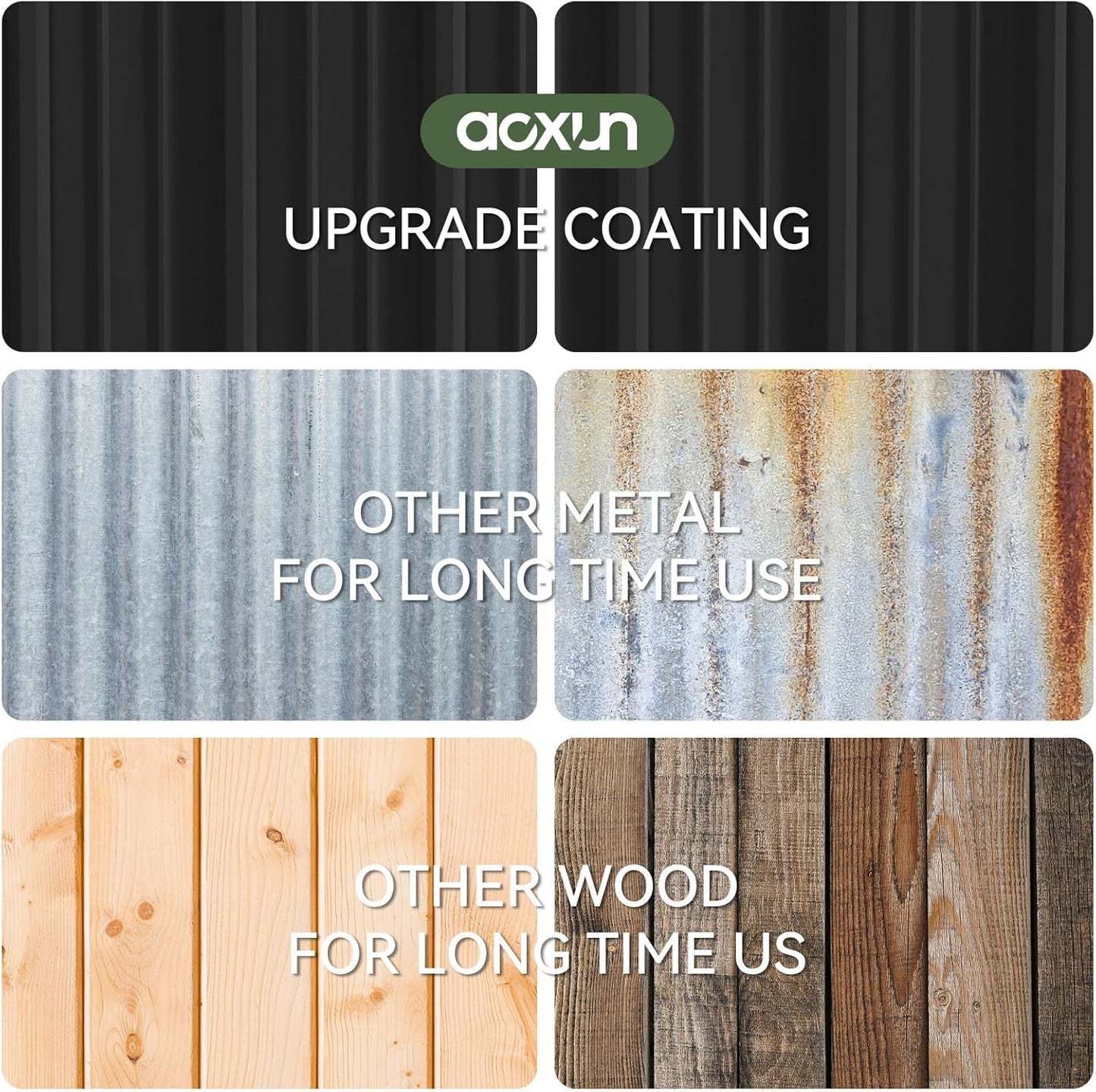 Aoxun 6x3.9 FT Shed with Base Metal Outdoor Storage Shed Garden Shed with Lockable Doors Tool Shed Bike Shed for Backyard, Patio, Poolside (Black)