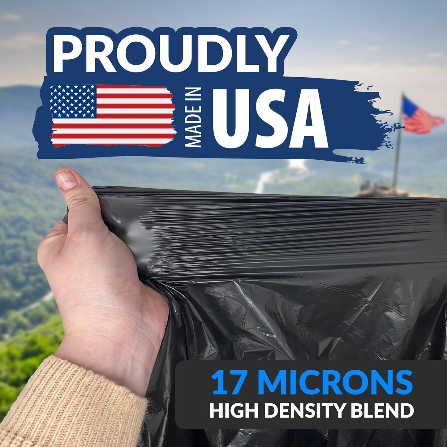 Reli. 55-60 Gallon Trash Bags Heavy Duty | 150 Count | 50-60 Gallon | Large Black Garbage Bags | Made in USA