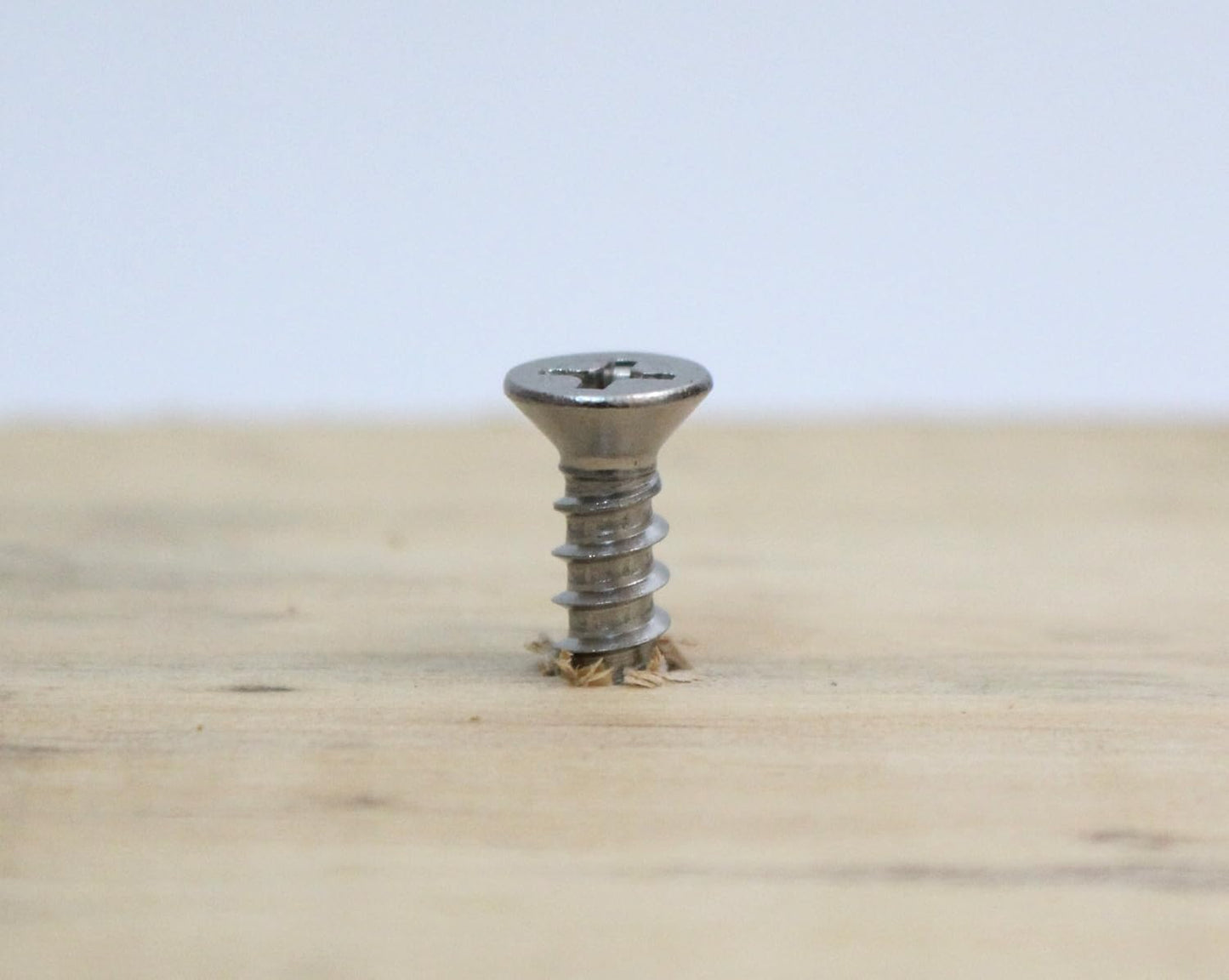 Bolt Dropper #6 x 1/2'' Stainless Steel Flat Head Phillips Wood Screw (100 Pack), 18-8 (304) Stainless Steel Sheet Metal Screws - Type A Point, Plain Finish