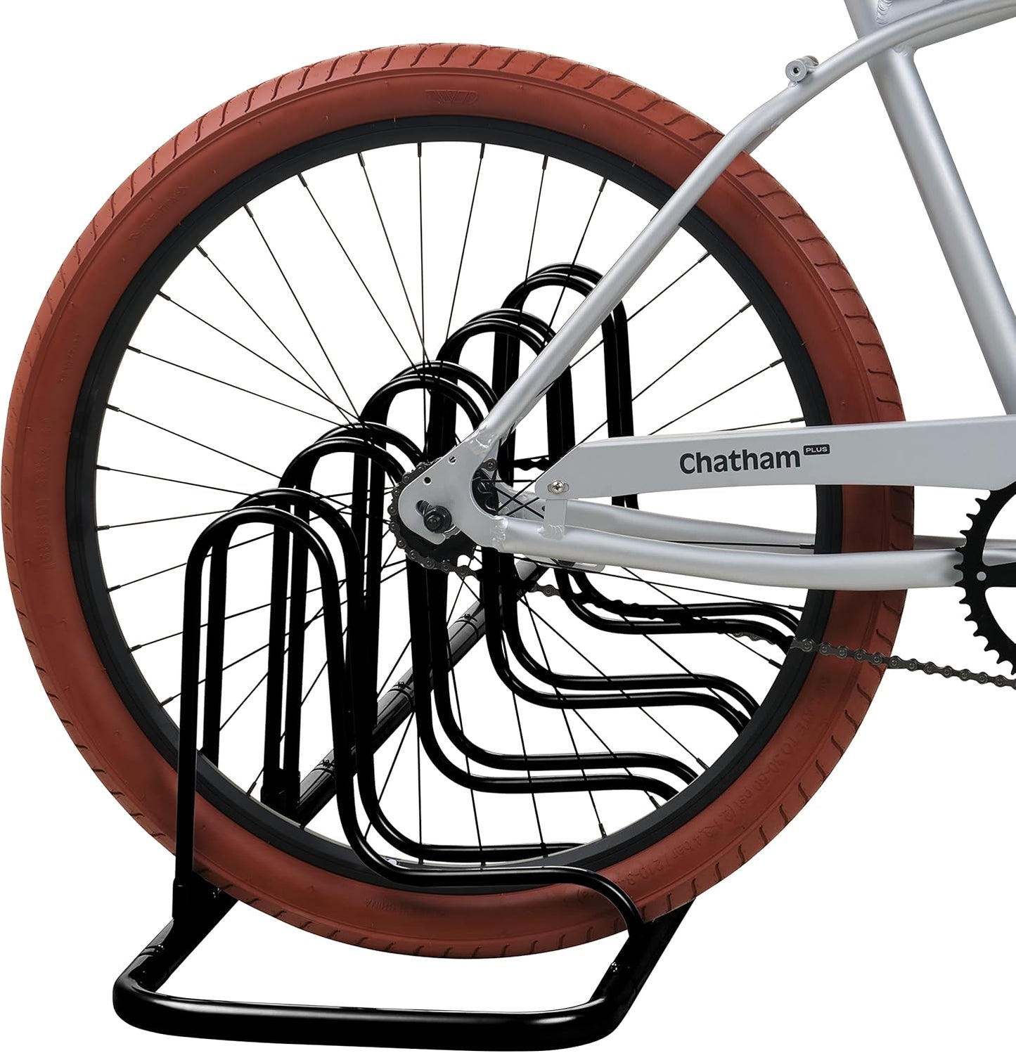 Retrospec Stash Rack 2, 4 & 5 Bike Floor Stand Bicycle Storage Organizer for Mountain Bike, Road Bike, Weather Resistant Fine Powder Steel Coating Fits Wheels up to 3"