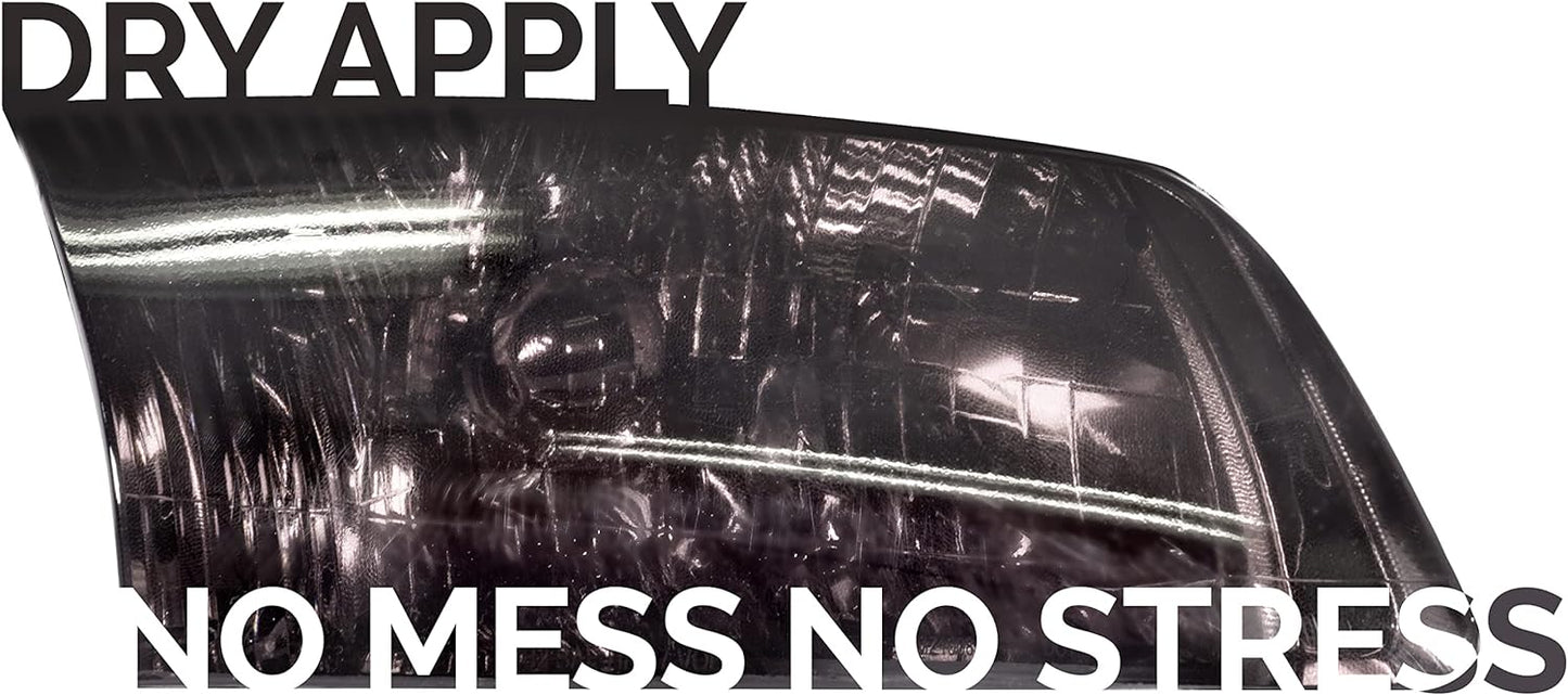 VViViD Smoke Black Adhesive Headlight Wrap Tinting Vinyl 16 Inch x 48 Inch Roll (2 Roll Pack)