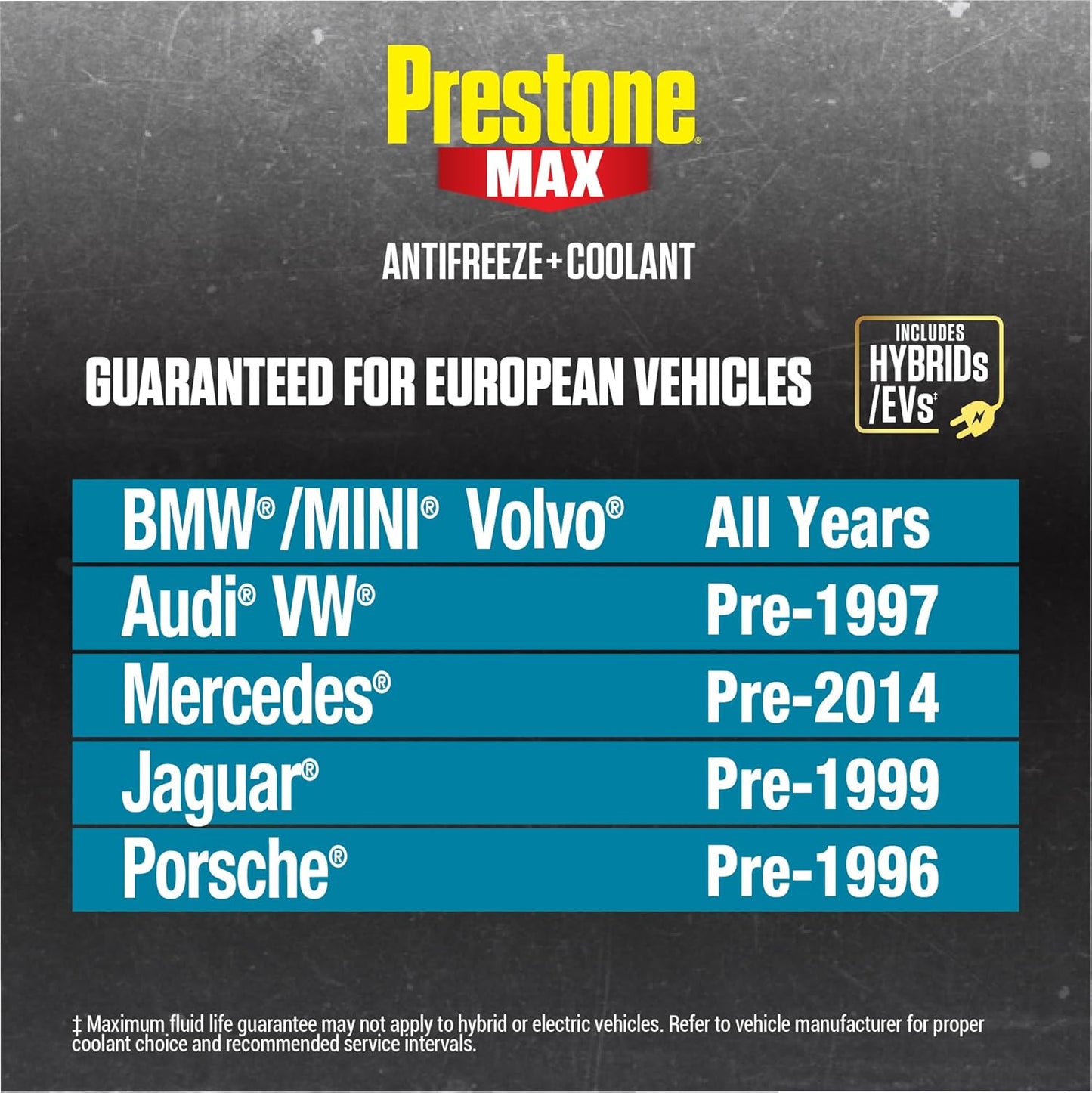 Prestone MAX Euro Blue 50/50 Antifreeze Automotive Coolant, Pack of One