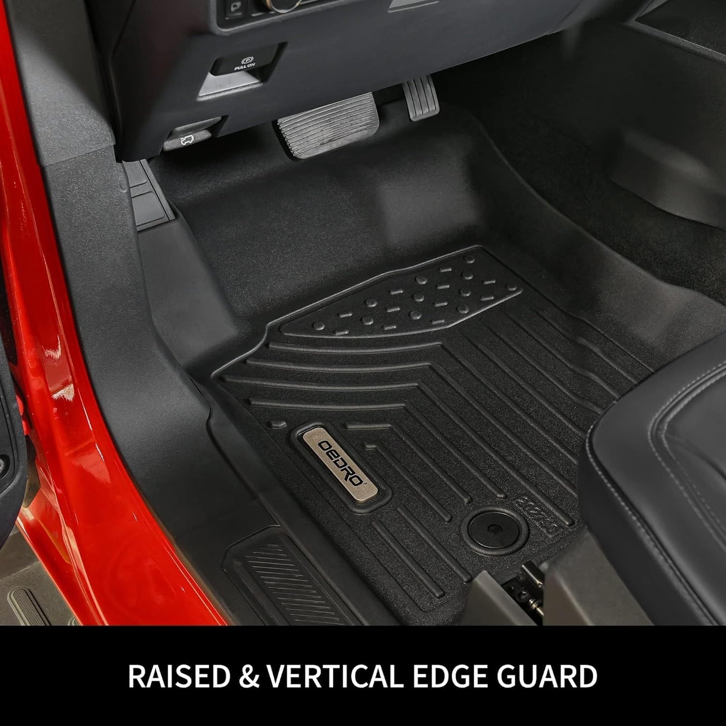 OEDRO Floor Mats Fit for 2015-2017 Toyota Camry Standard Models, TPE All-Weather Camry Car Mats Includes 1st and 2nd Row: Front, Rear, Full Set Liners (Standard Models Only), Black