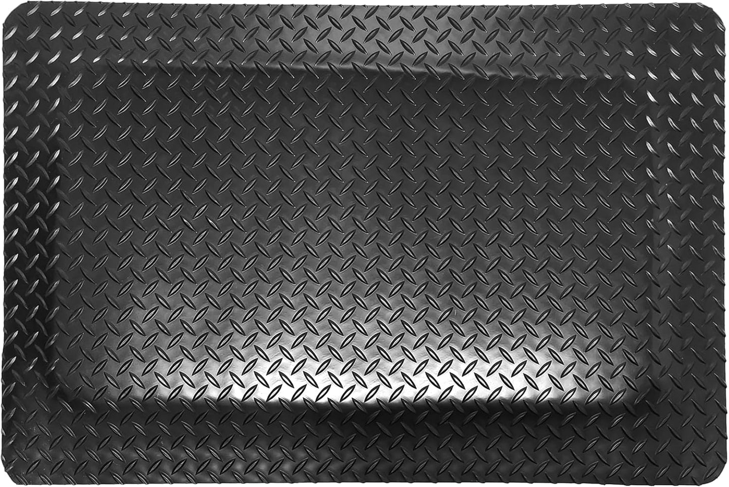 Rhino Mats, American Classic Diamond Anti-Fatigue Mats, Industrial Ergonomic Comfort Standing Mat for Work, Home, Garage, Office, Kitchen or Anywhere (Black 9/16" Thick, 2 FT. x 18 FT.)