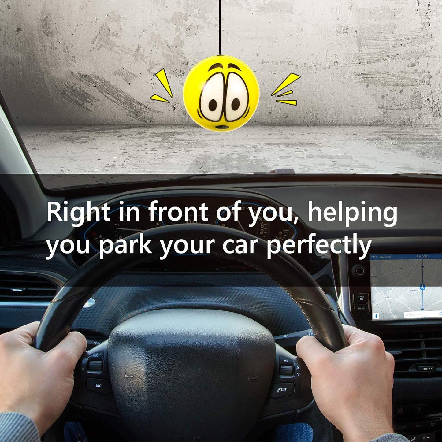 BBTO Double Garage Parking Aid Tennis Tennis Ball for Garage Parking includes Retracting Ball Sensor Assist Solution Car Stop Indicator (6 Pieces)