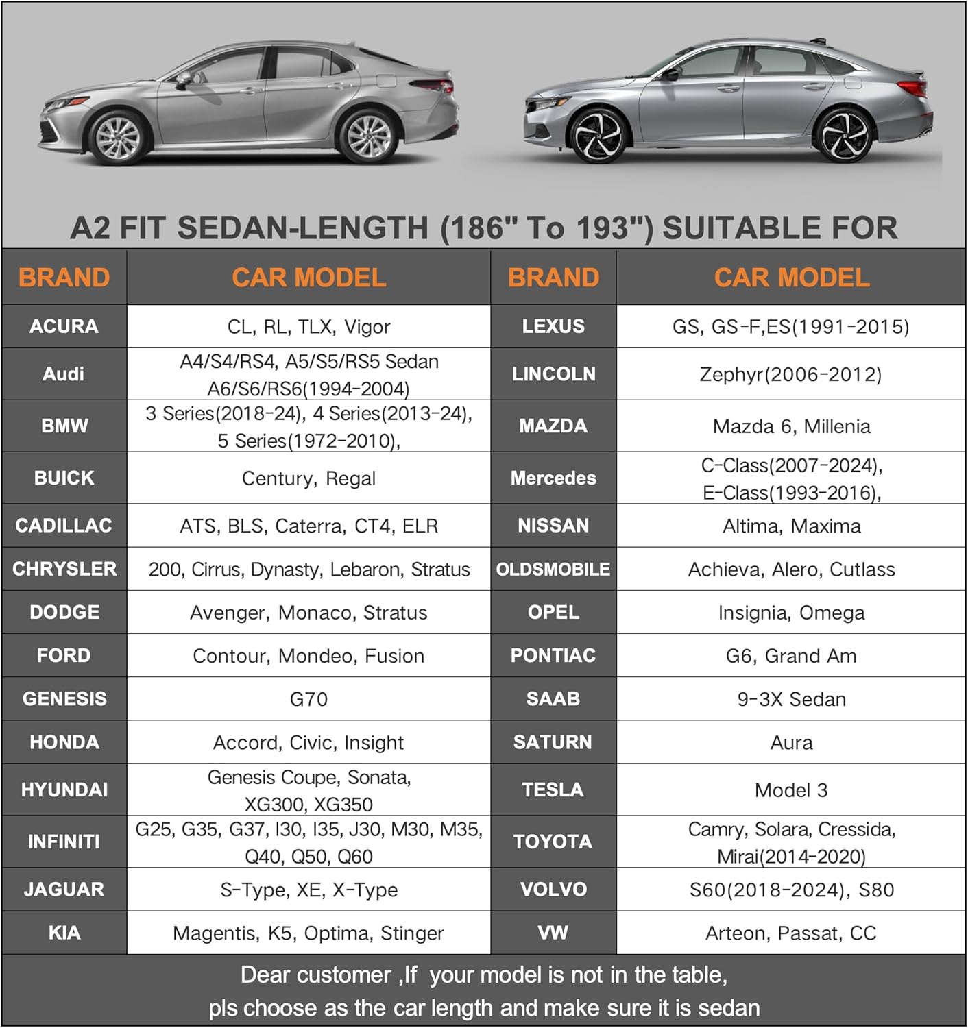 Kayme 6 Layers Car Cover Waterproof All Weather for Automobiles, Outdoor Full Cover Rain Sun UV Protection with Zipper Cotton, Size A2 3XL Universal Fit for Sedan (186-193 inch)