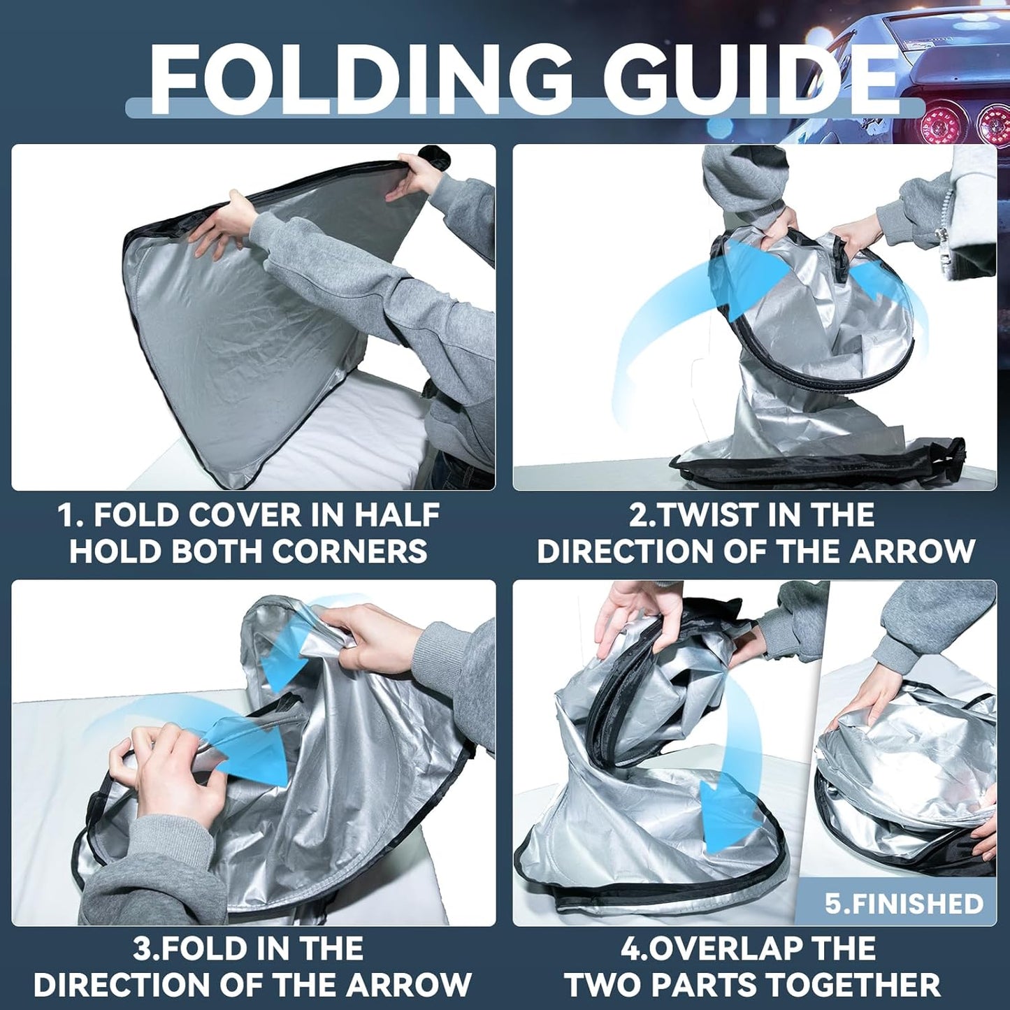 Windshield Sun Shade for Toyota Camry 2025 2026 LE XLE Hybrid SE XSE - 4 Layers Car Sunshades for Front Windows Shade Cover Custom Fit Camry Sun Visor 240T Retractable Blocks Shade UV Rays Accessories