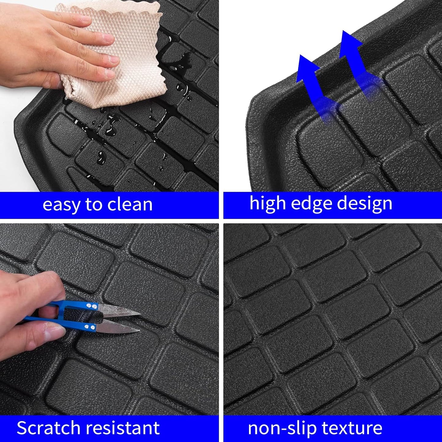 Rongtaod Floor Mats Compatible with 2017-2022 Honda CRV Cargo Liner Trunk Mat TPE All Weather Trunk Liner 2021 CR-V Accessories (Trunk Mats+Floor Mats)