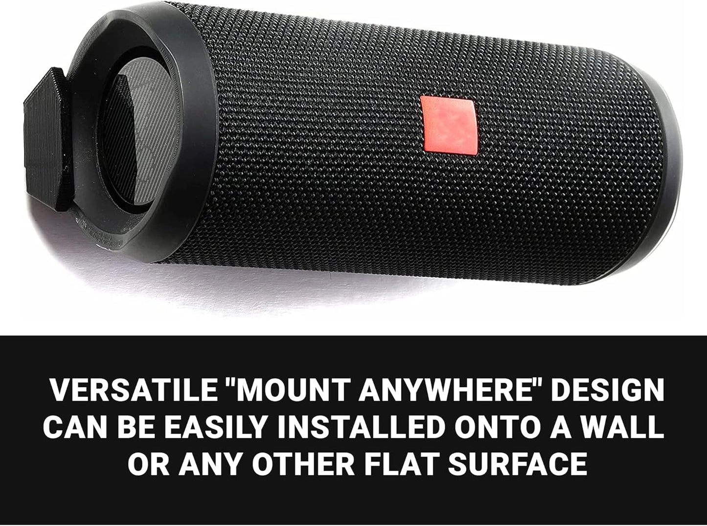 Spartan Mounts Compatible with JBL Flip 5 Bluetooth Speakers | Low Profile Wall Mount Anywhere Design for Home, Office, Studio, Garage, Dorm, Patio, Auto, Boat, Golf Cart | Made in USA