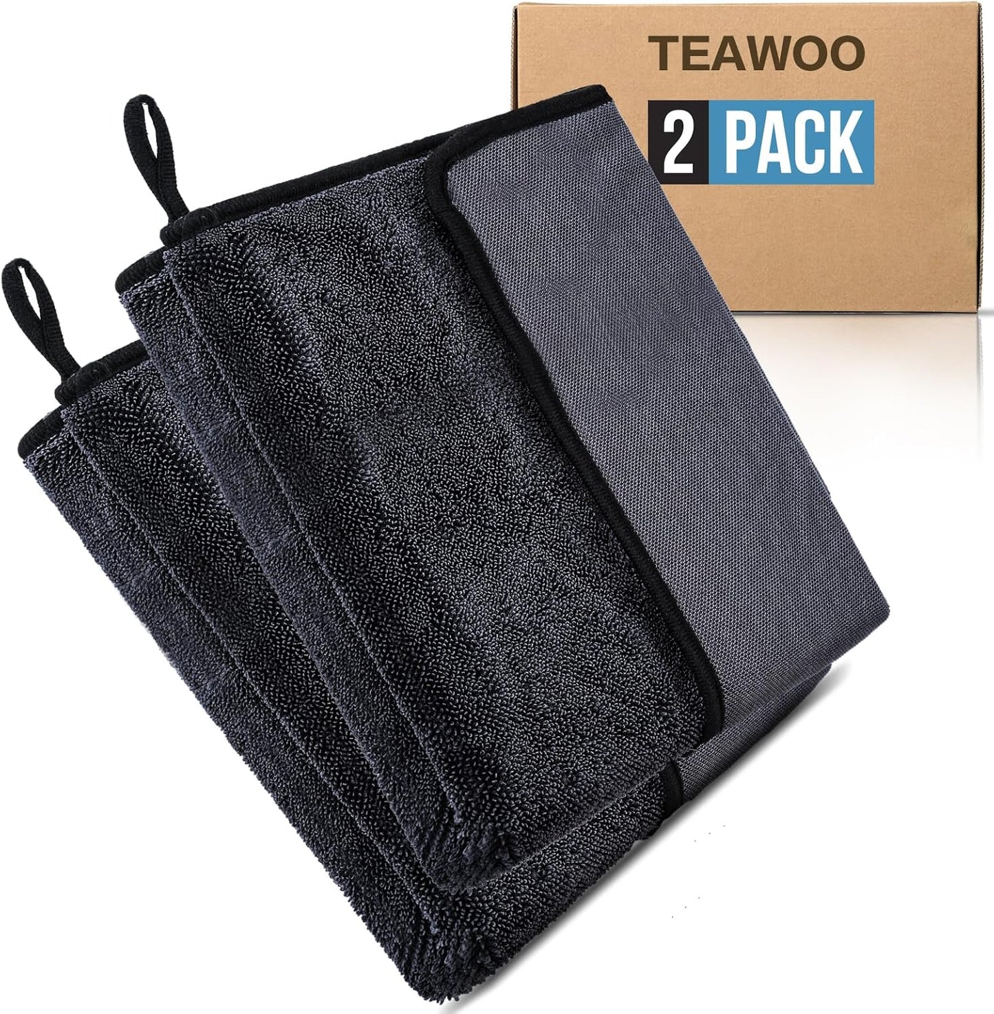 Shiny Wipes Shower Cleaning Cloth, Ultra Absorbent Car Drying Towel, 2 Pack 16 x 24 inch Microfiber Cleaning Cloth for Car, Bath & Househood