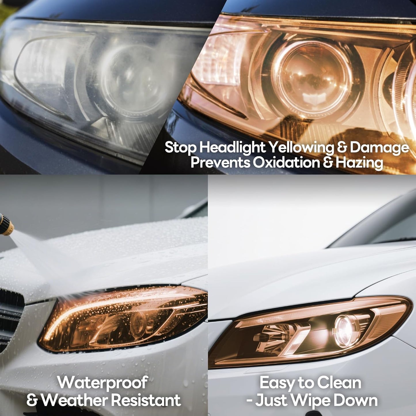 Lypumso 16 x 60 Inches Headlight Taillight Car Tint Vinyl Film, Self Adhesive Fog Lights Sticker Sheet Roll for Car Lights Cover Protection (Orange)