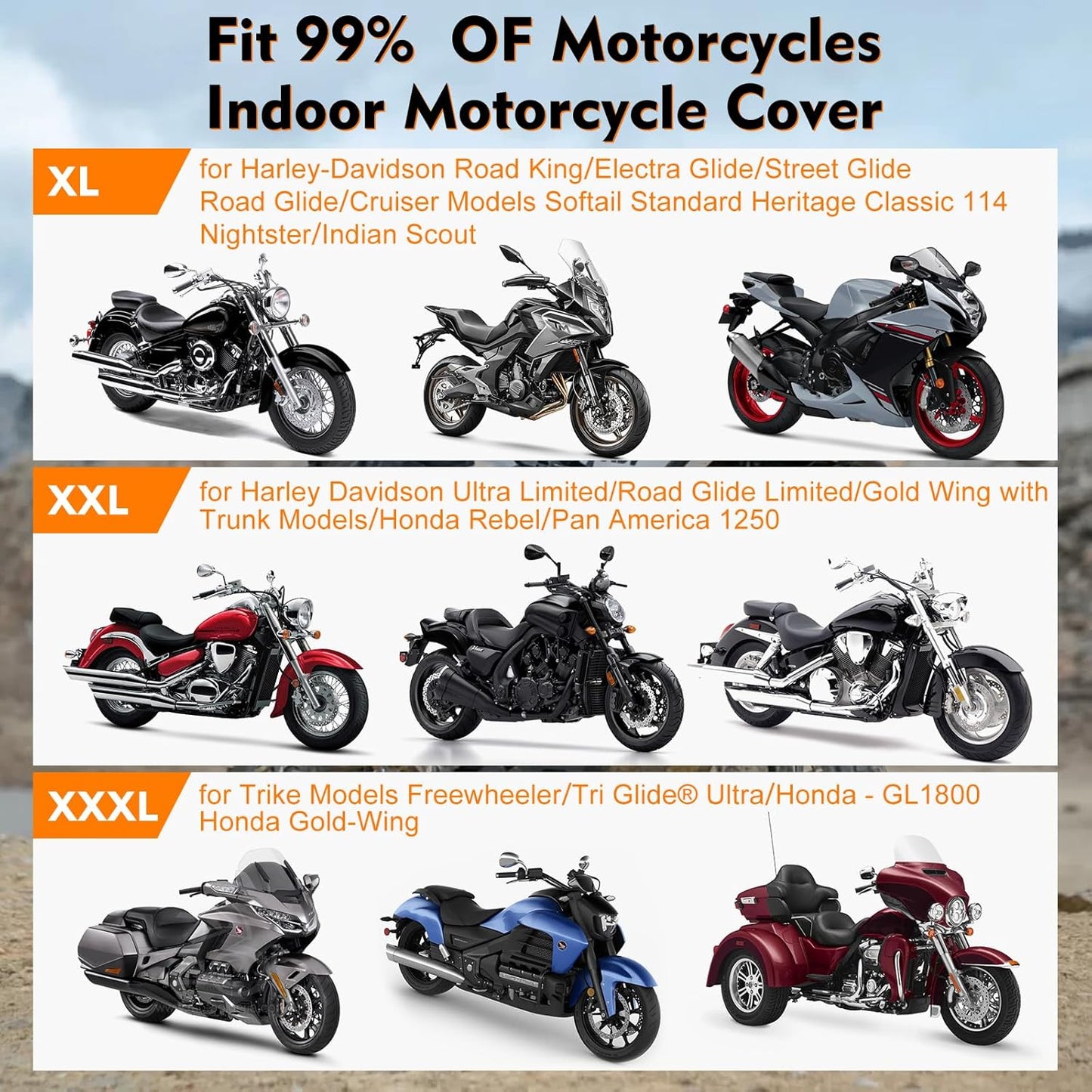 Indoor Motorcycle Cover, Soft Stretch Elastic Dustproof Protection Windproof Cover for Bike, Black and Red Stitching Motorcycle Cover for 96 x 41 x 49 in