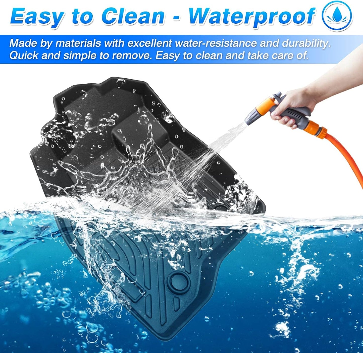 Cartist Compatible with Floor Mats Ford Explorer 2015-2019 All Weather Floor Liners 1st & 2nd Row Seat TPE Odorless High Edge Mat