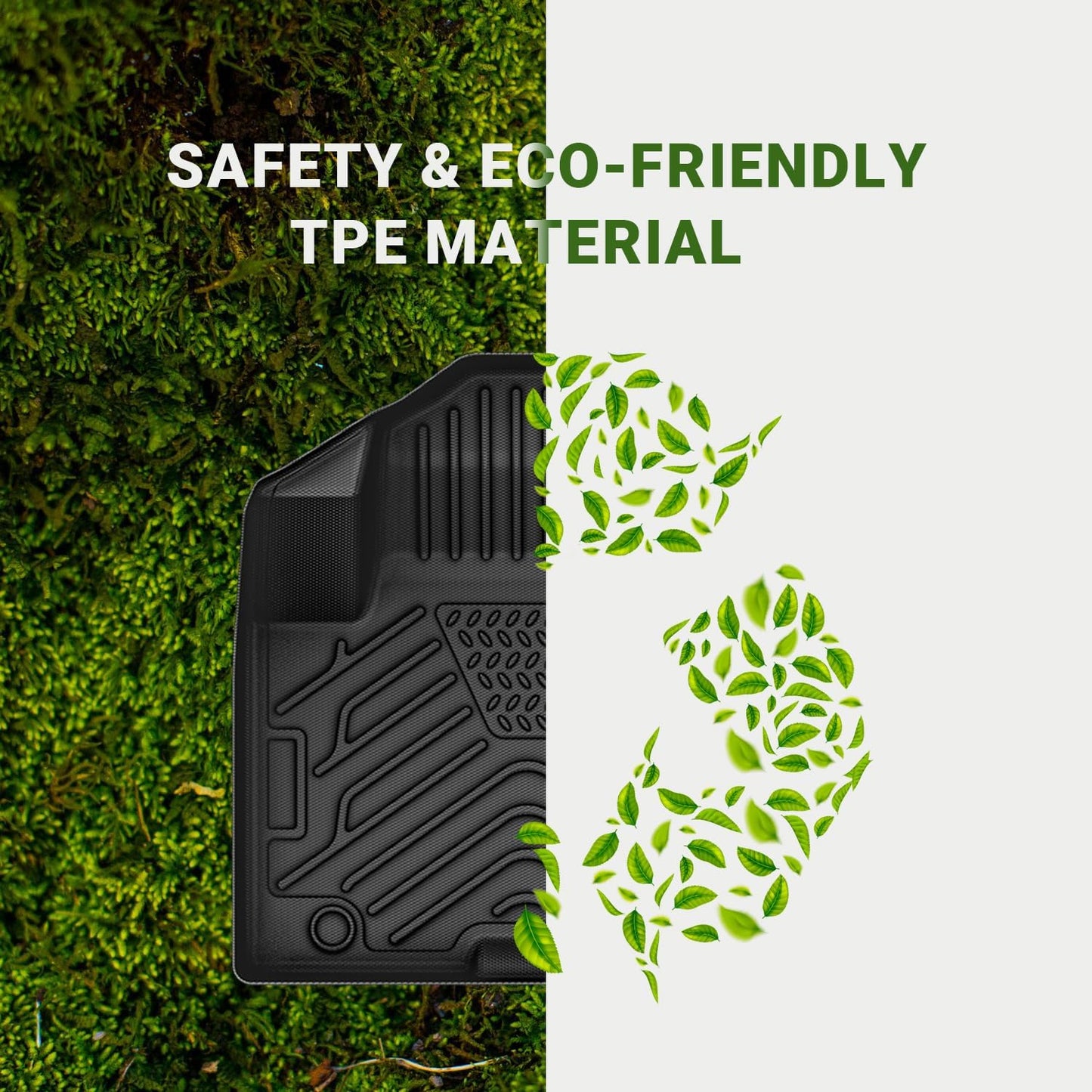 Floor Mats Set Fit for Mazda CX-5 2017-2021, Automotive 1st & 2nd Row Mats and Cargo Liner All Weather TPE Floor Liners and Trunk Mats Custom Anti-Slip Mats Car Mats Accessories, Black