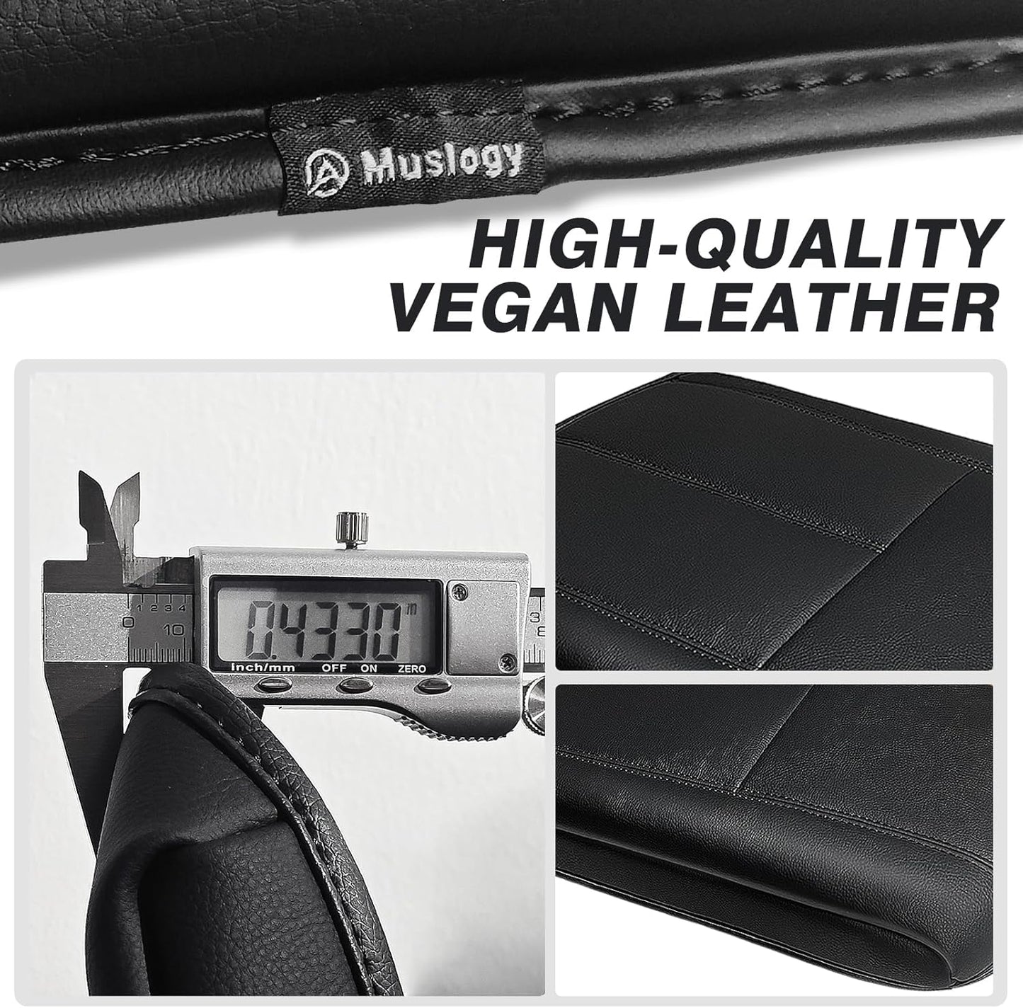 Muslogy Center Console Armrest Cover Compatible with Chevy Silverado/Tahoe & GMC Sierra/Yukon 2007-2013 Comfort Armrest Pad Arm Rest Cushion Vegan Leather Protector Regular Thick(Jump Seat ONLY)