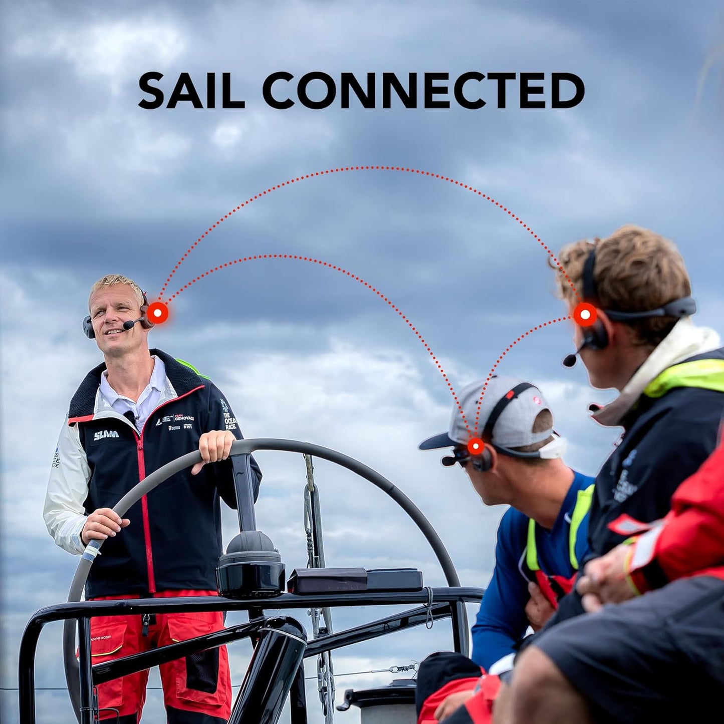 Sena Nautitalk Bosun On Board Crew Communication Headset for Sailing & Yachting, a.k.a. Marriage Saver, 4-Quad Pack