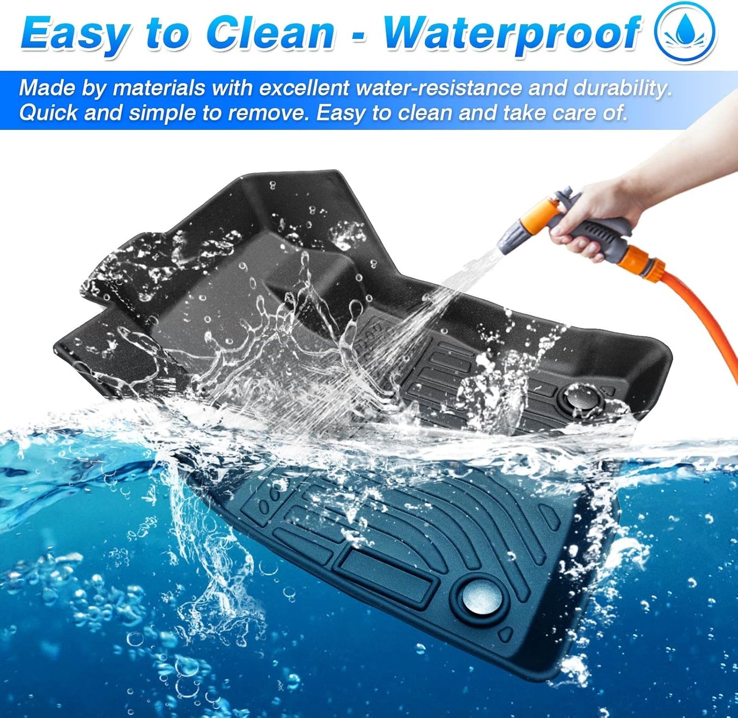 Cartist Floor Mats Compatible with Ford Bronco Sport 2021-2024 2025 2026 All Weather Floor Liners for Ford Bronco Sport Accessories 1st and 2nd Row Carpet Protection Mat Set