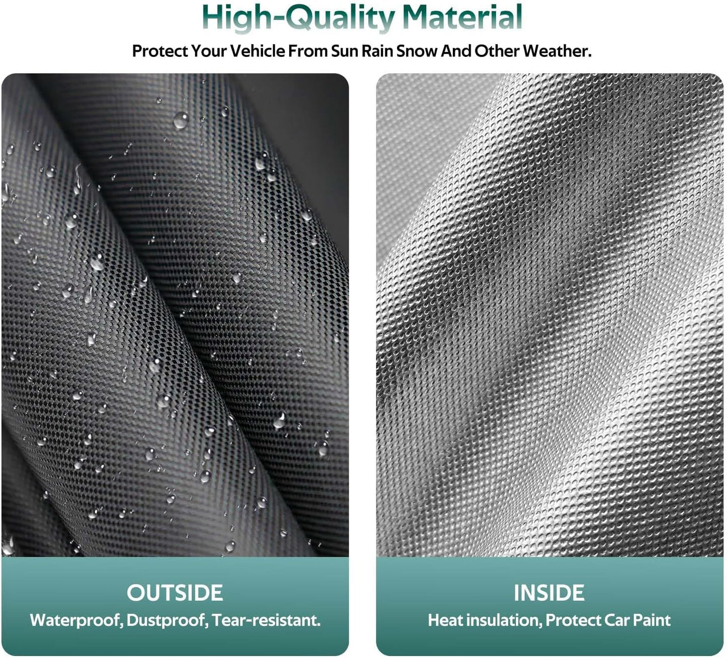 Car Cover for Ford Mustang Coupe/Convertible Fit 1964-2024 Mustang GT Cobra Shelby Bullitt ECOBOOST, Waterproof All-Weather Full Car Cover with Windproof Gust Strap.