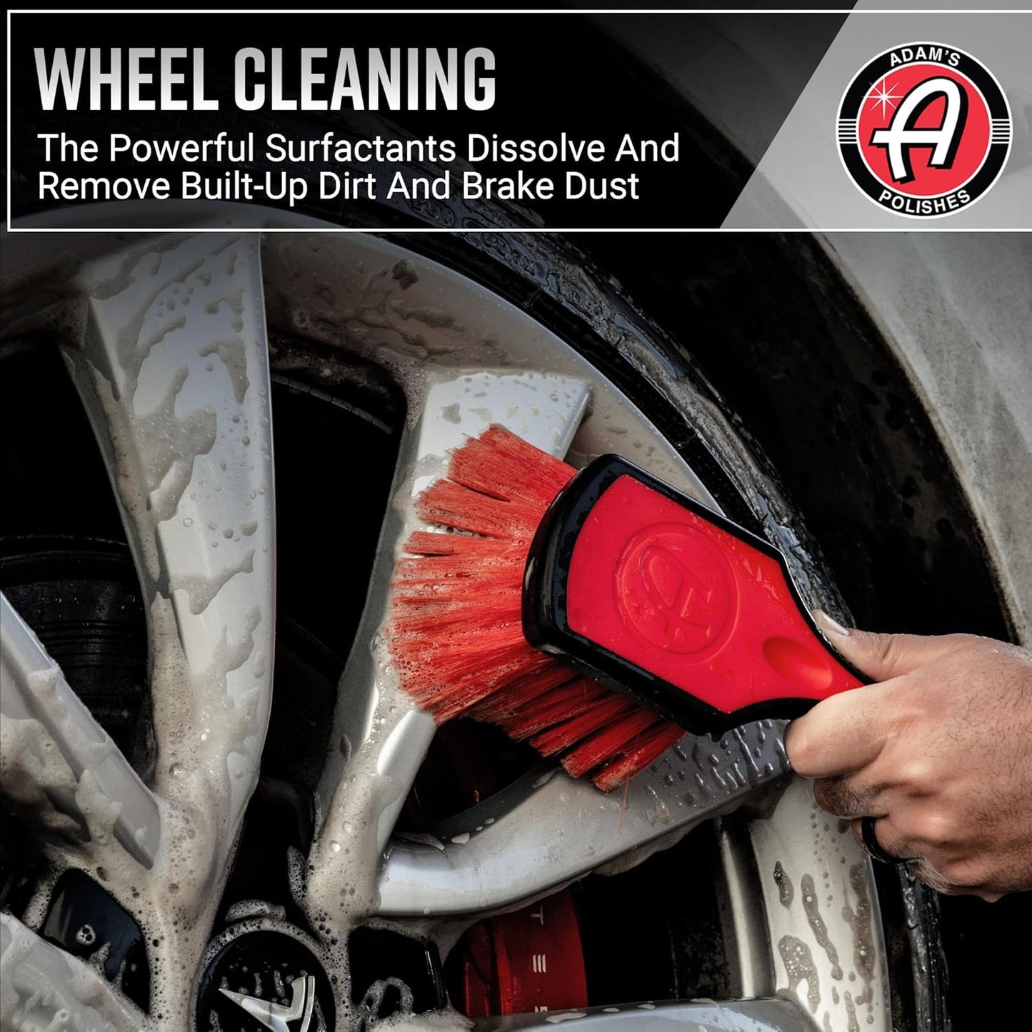 Adam's Wheel & Tire Cleaner (16oz, 2-Pack) - Professional All in One Tire & Wheel Cleaner Car Wash Well Cleaning Spray for Car Detailing, Safe On Most Rim Finishes