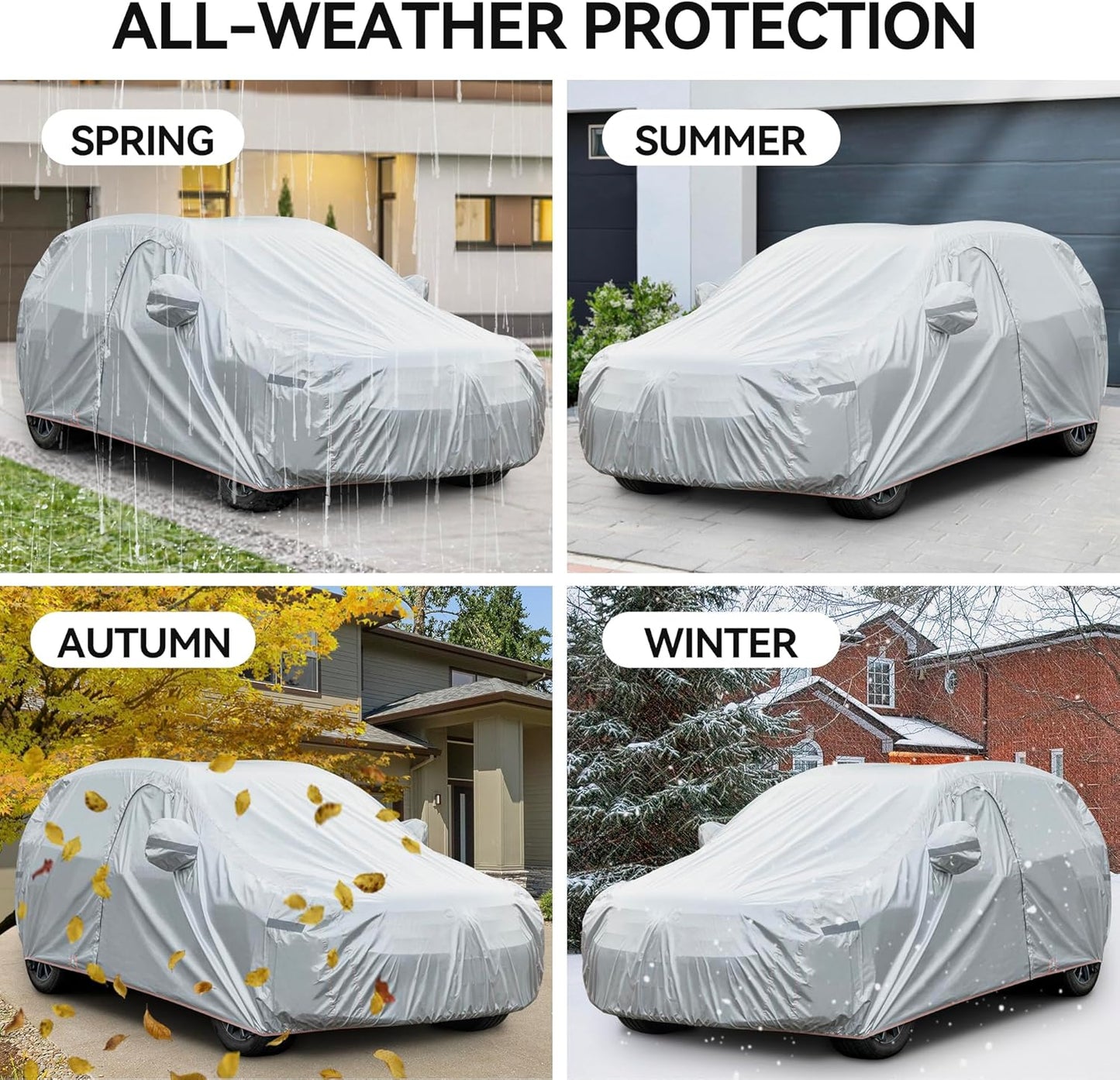 7-Layer Waterproof SUV Car Cover Fit for Honda CRV CR-V (2006-2024),Snowproof Outdoor Car Cover for Automobile All Weather with Door Zipper & Inner Cotton