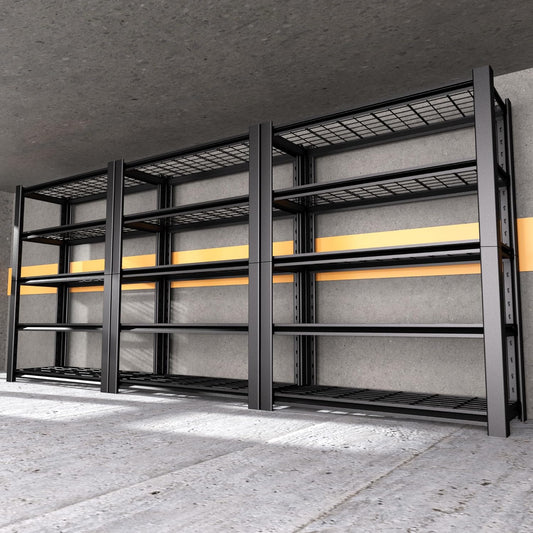 5-Tier Heavy Duty Garage Shelving Unit with Wire Shelves,3000 LBS Capacity Metal Storage Rack 72"H x 48"W x 20"D,Adjustable Boltless Steel Shelves for Garage,Basement,Pantry,Warehouse.3 Pack