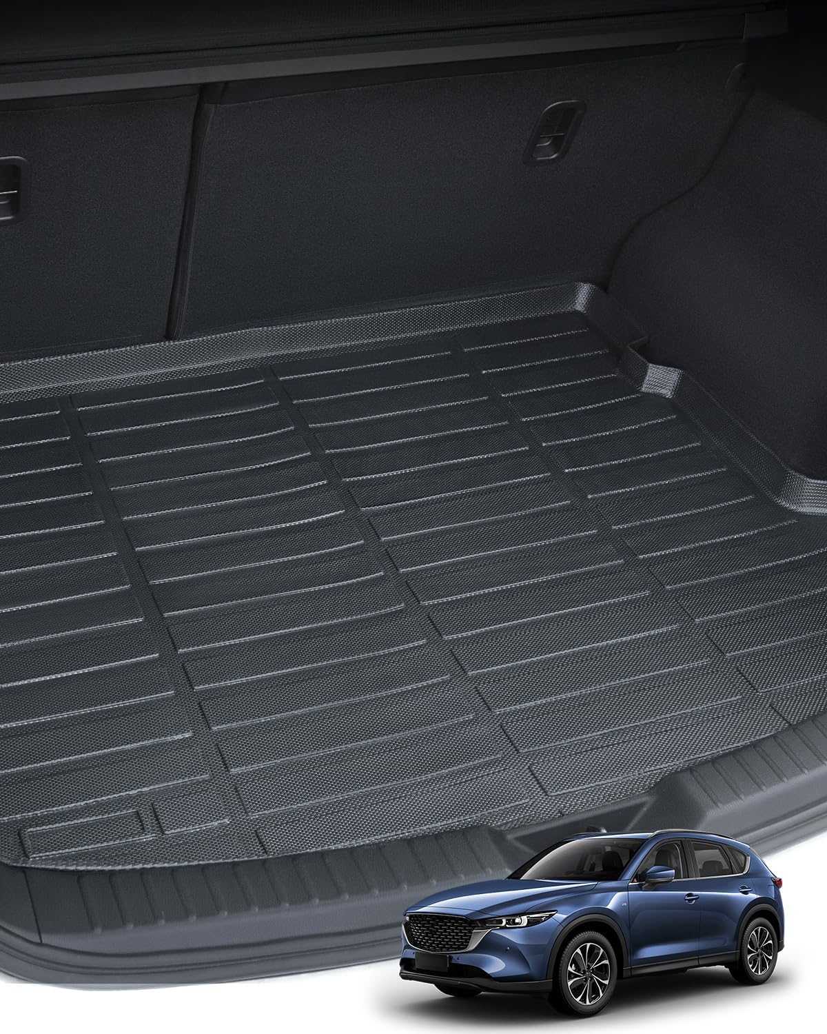 Weather Liner® for Mazda CX5 Floor Mat 4 PCS, All Weather Floor Liners Custom Fit for Mazda CX-5 2025 2024 2023 2022 2021 2020 2019 2018 2017 Full Set Front Rear Cargo Seat for CX5 Accessories