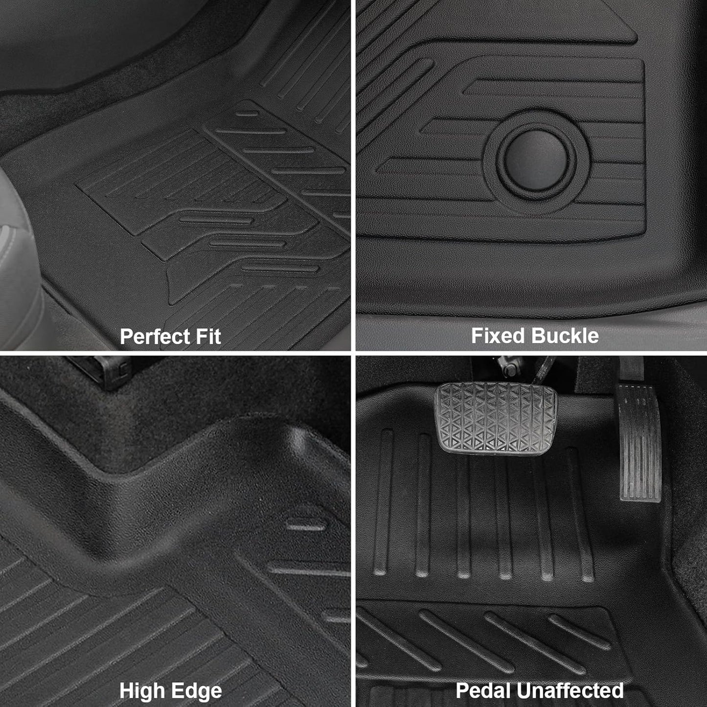 Floor Mats Set for Chevy Trailblazer AWD 2026 2025-2021 Accessories, Full Coverage All Weather Floor Mats Cargo Mat with Backrest Protectors & Door Sill Guards(Not for FWD)