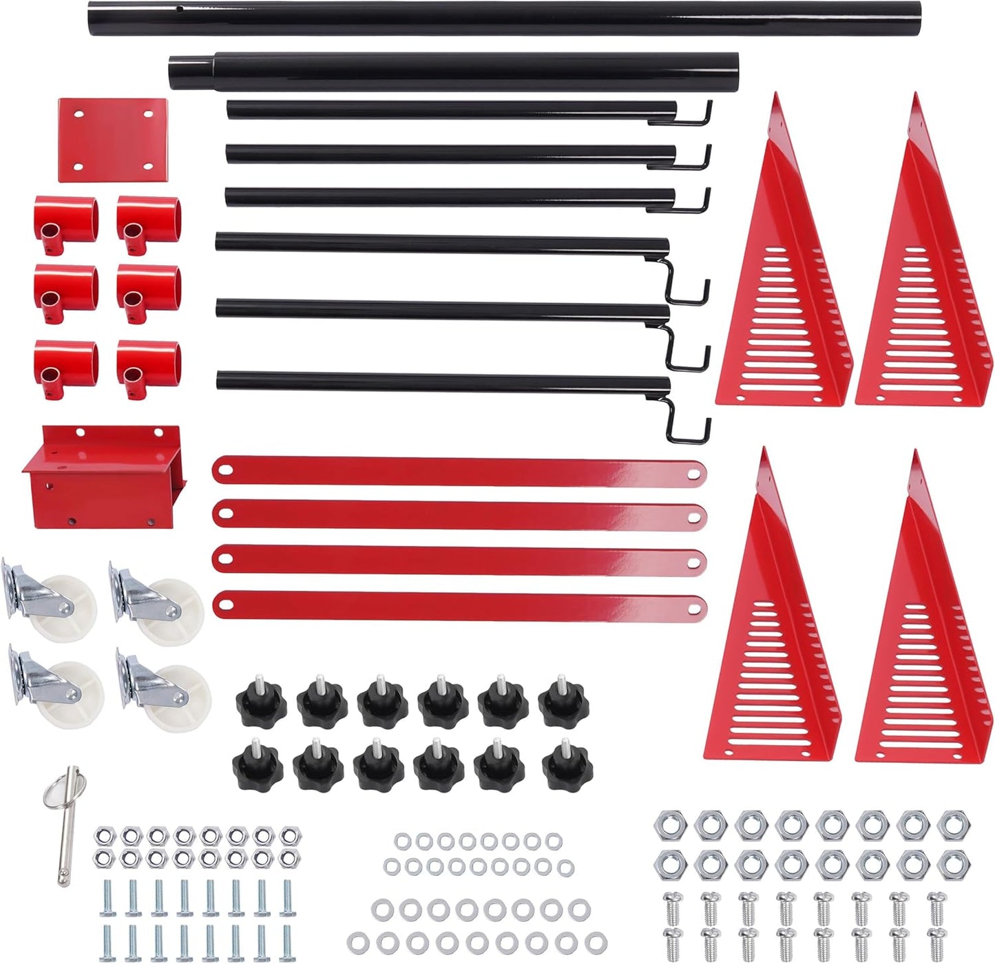 Kojem 72In Universal Auto Paint Rack Stand Tree Holder Adjustable Center Post Steel Powder Coated