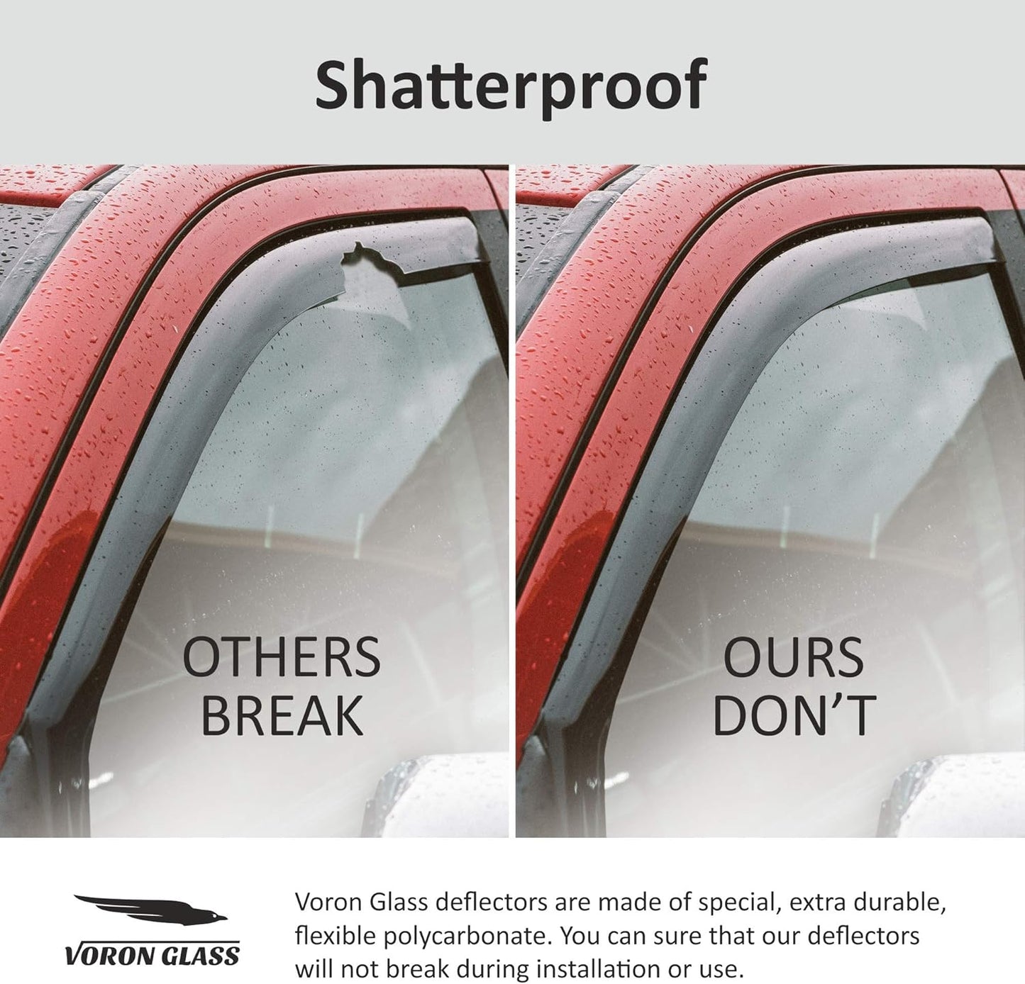 Voron Glass in-Channel Extra Durable Rain Guards for Nissan Sentra 2020-2025, Window Deflectors, Vent Window Visors, 4 Pieces - 200903