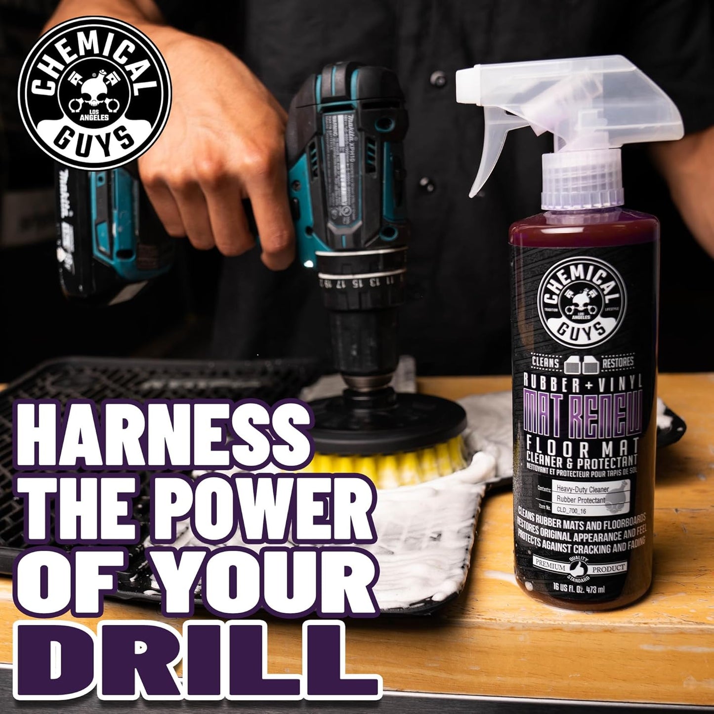 Chemical Guys Mat Renew Rubber + Vinyl Floor Mat Cleaner and Protectant, Safe for Cars, Trucks, SUVs, Motorcycles, RVs & More, Extra Large 32 fl oz