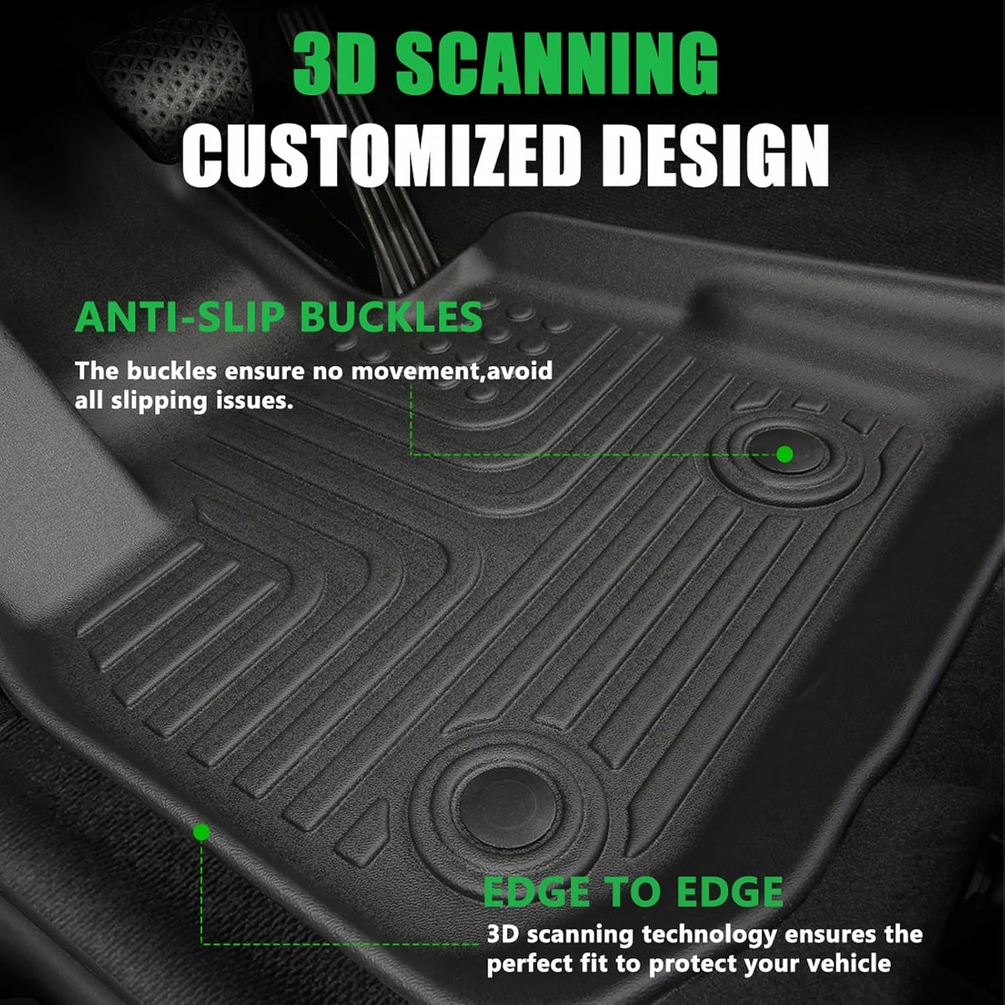 for Nissan Kicks Floor Mats 2024 2023 2022 2021 2020 2019 2018 Car Mats for Nissan Kicks Accessories All Weather Floor Mats Cargo Liner 2018-2024