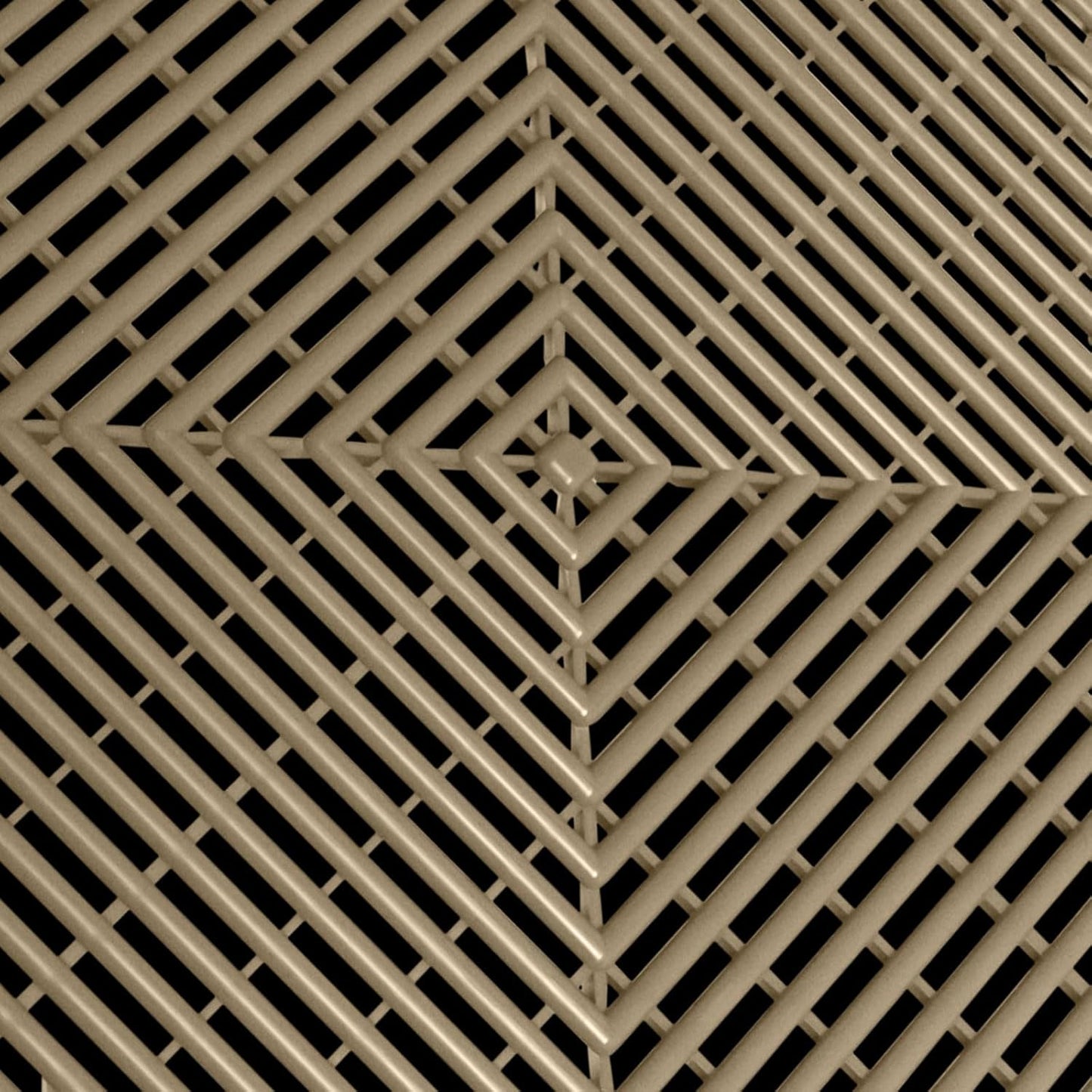 Big Floors RaceDeck Free-Flow Open Rib Self-Draining Design, Durable Copolymer Plastic Interlocking Modular Garage Flooring Tile (Espresso, 48 Pack of 12 x 12" Tiles)