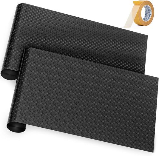 Premium Garage Floor Mat, Commercial Grade Heavy Duty Parking Mat for Garage Floor, Golf Cart Parking, Water/Stain Resistant Floor Runner (Black Coin, 2 Rolls x 4 x 6.5 Feet)