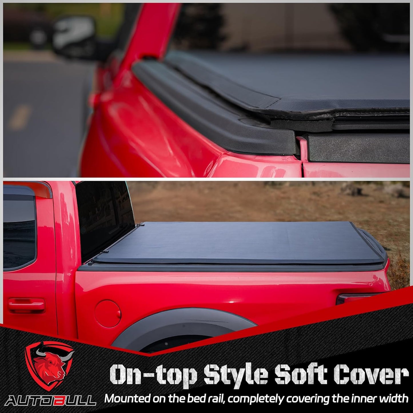 Soft Quad Fold Tonneau Cover Compatible with 2007-2021 Toyota Tundra(Excl. Trail Edition) 6.5ft Bed (78.7"), Vinly Top Alloy Steel Structure