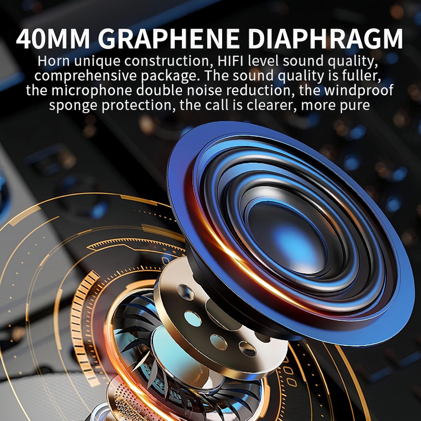 Motorcycle Helmet Wireless Headset Speakers with Hifi Sound,Noise Cancellation,25 Hours Battery Life,Boom Mircrophone,Easy to Install Use with Golves,IPX6 Waterproof,Voice Assistant,Link Two Devices