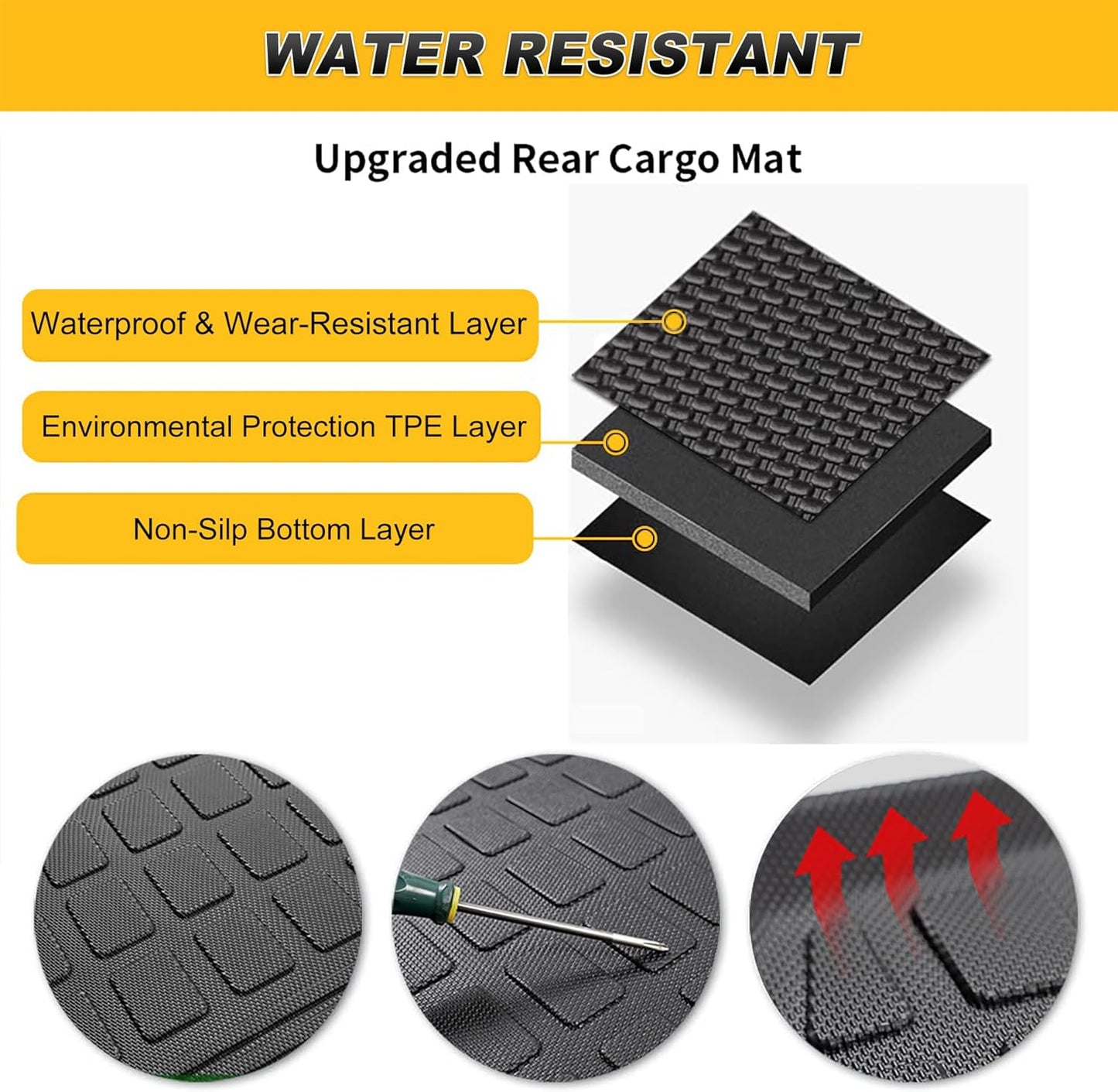 2025 HRV Cargo Liner & Backrest Mat Fit for Honda HR-V HRV 2023 2024 2025 2026 & Acura ADX 2025: All Weather Protection Cargo Mat with 2nd Row Back Seat Protector - TPE Trunk Liner HRV Accessories