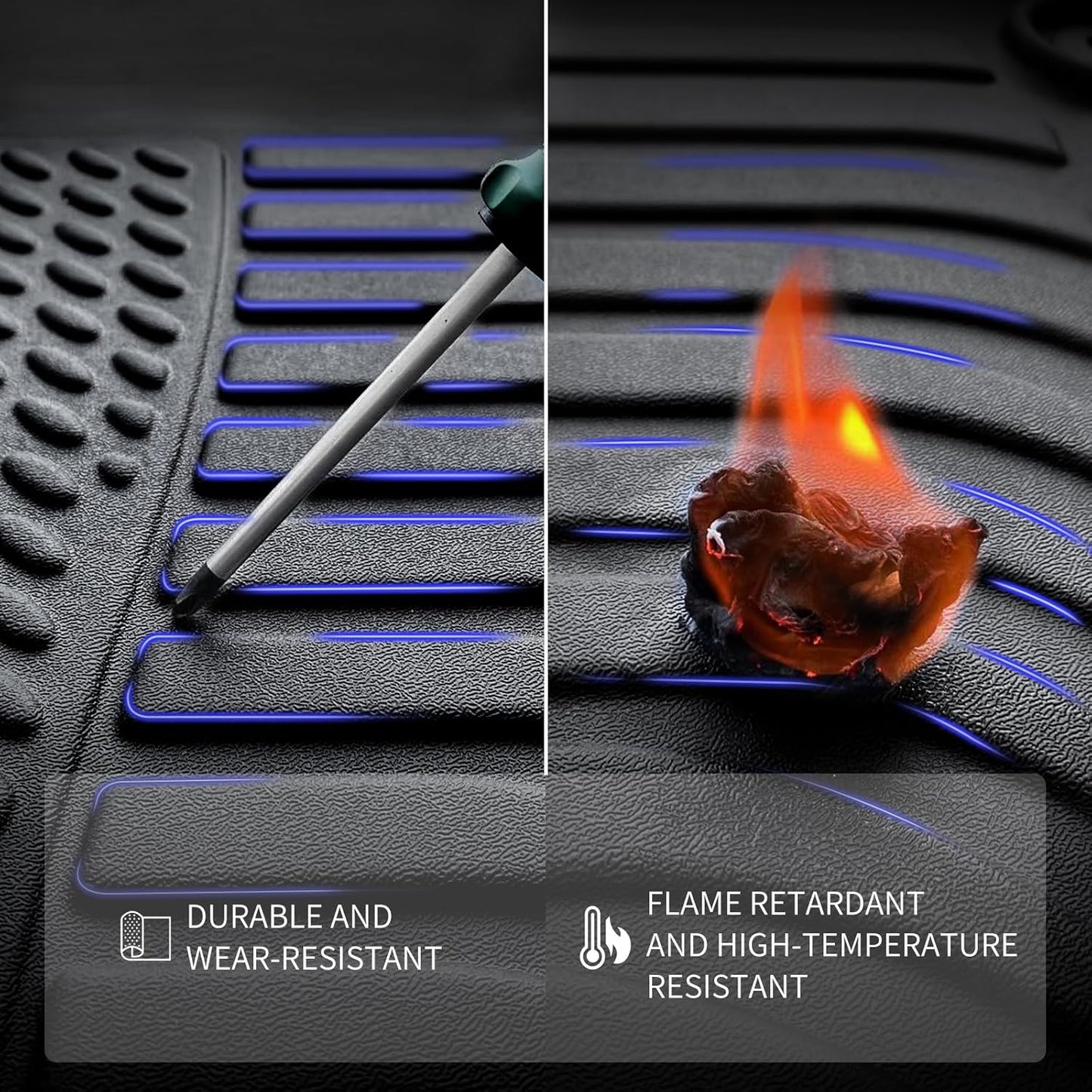 KELCSEECS Floor Mats & Cargo Liner Custom for Q7/SQ7 2025 2024-2020 All Weather Car Mats Automotive Cargo Mat Trunk Mat Q7 Trunk Liner Cargo Liner